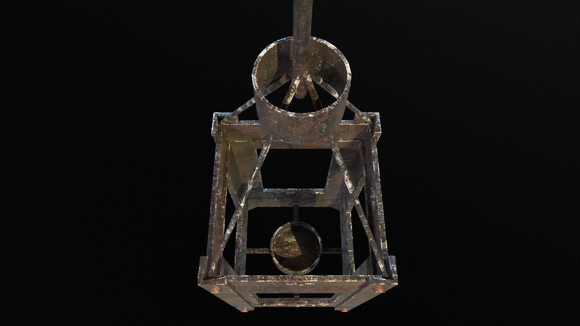 Gothic Lantern Low-poly 3D model_18