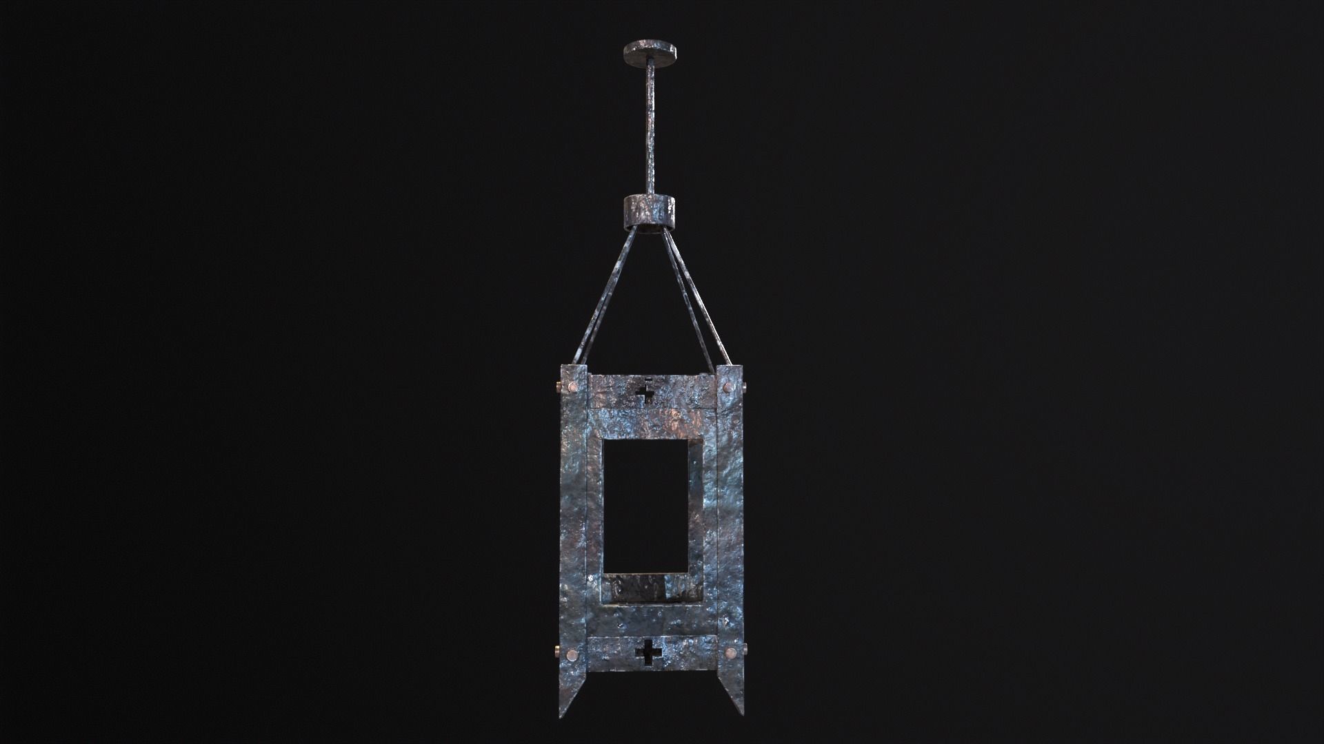 Gothic Lantern Low-poly 3D model_6