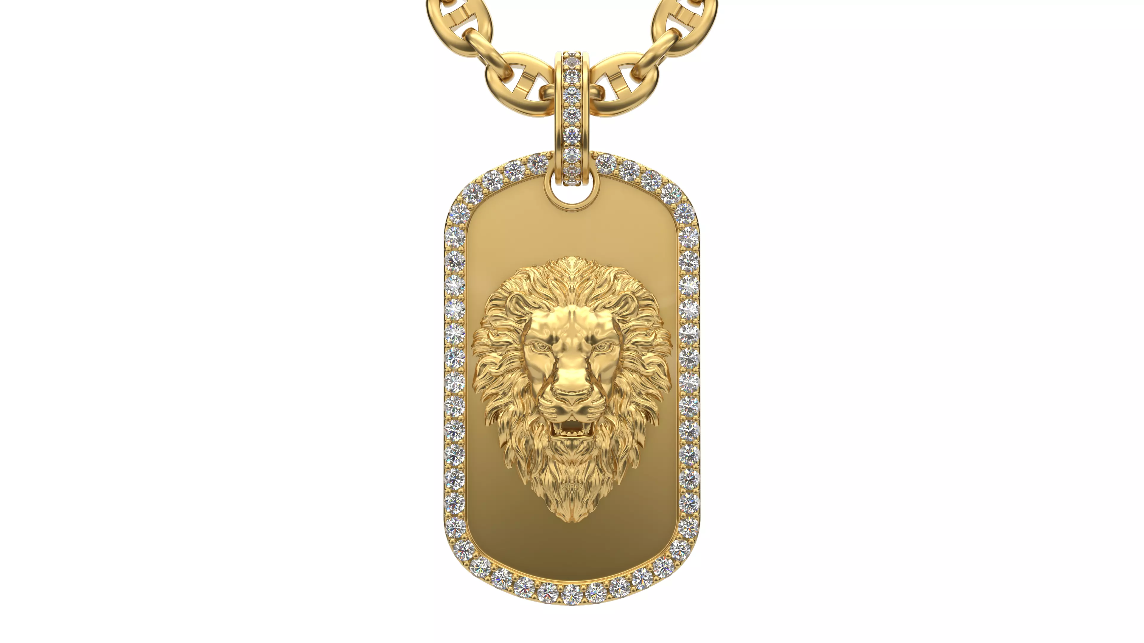TAG pendant Version 1 Lion 3D print model_0