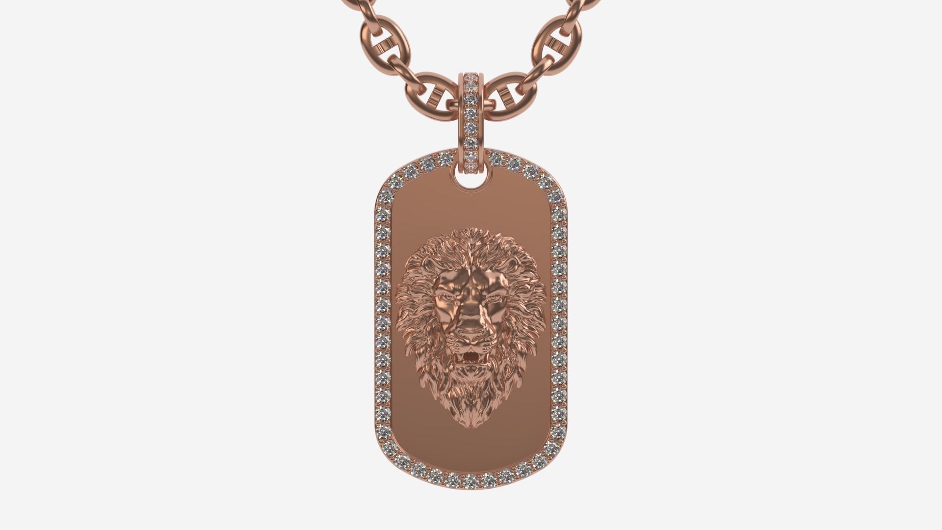 TAG pendant Version 1 Lion 3D print model_6