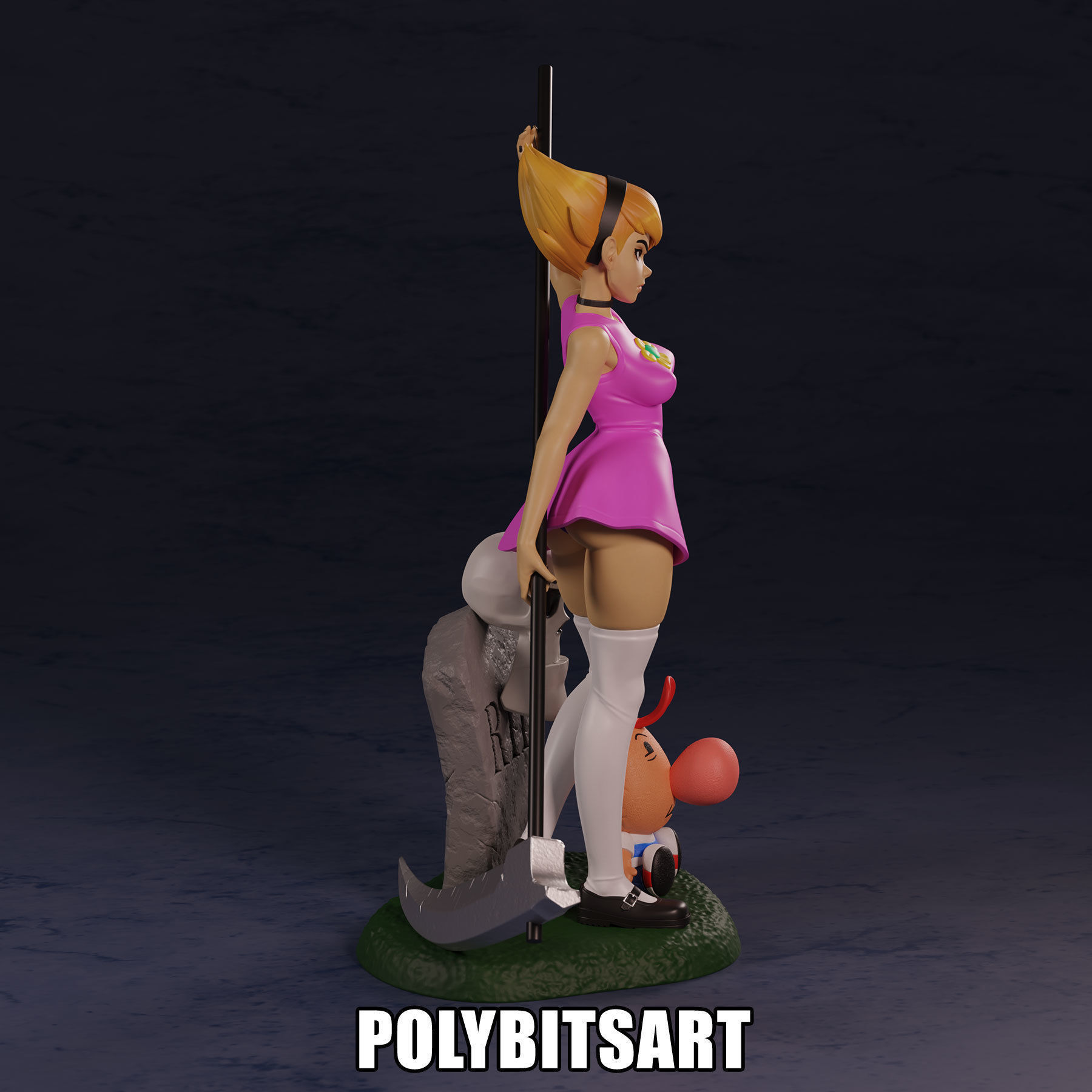 Grim Adventures Mandy Figure 3D print model_2