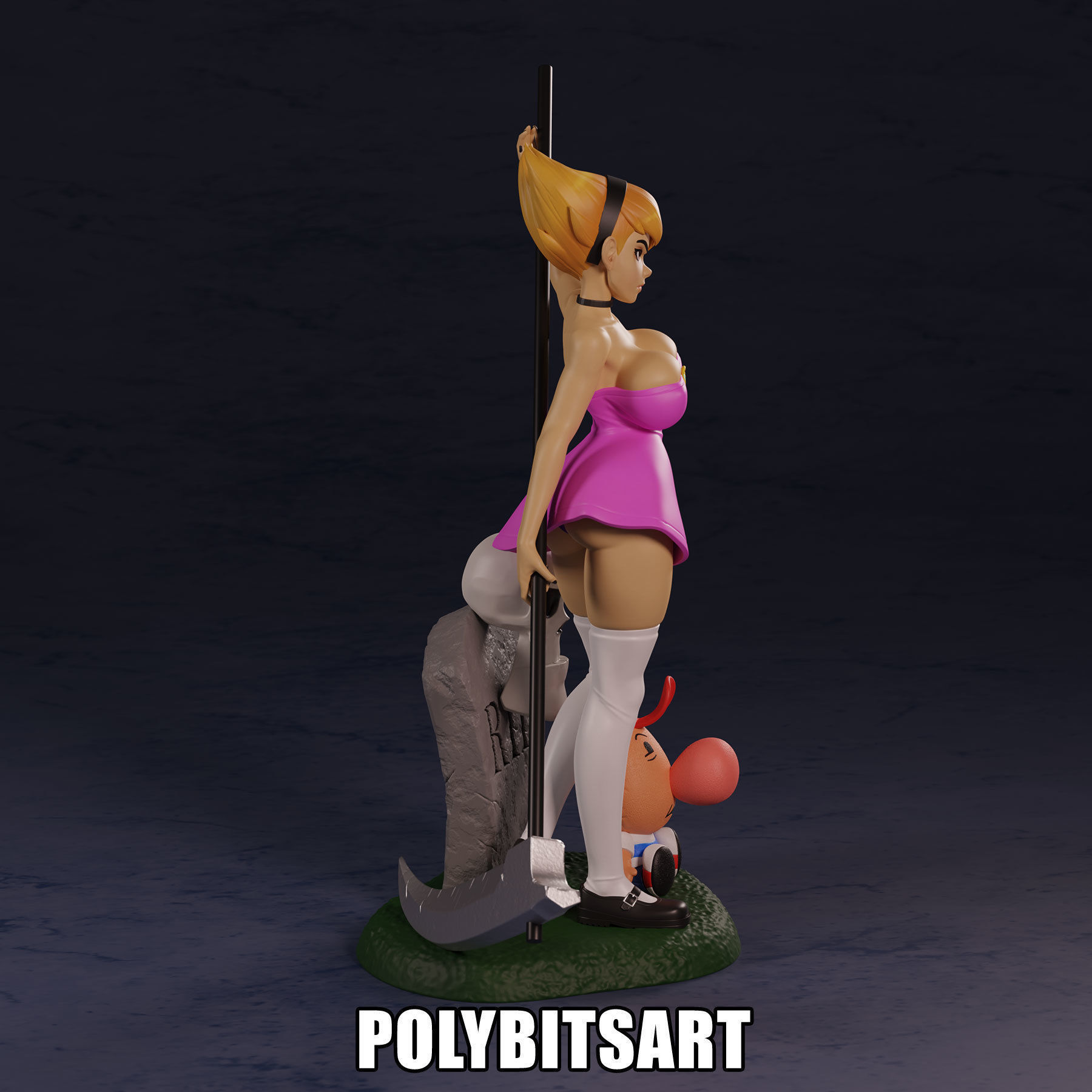 Grim Adventures Mandy Figure 3D print model_21