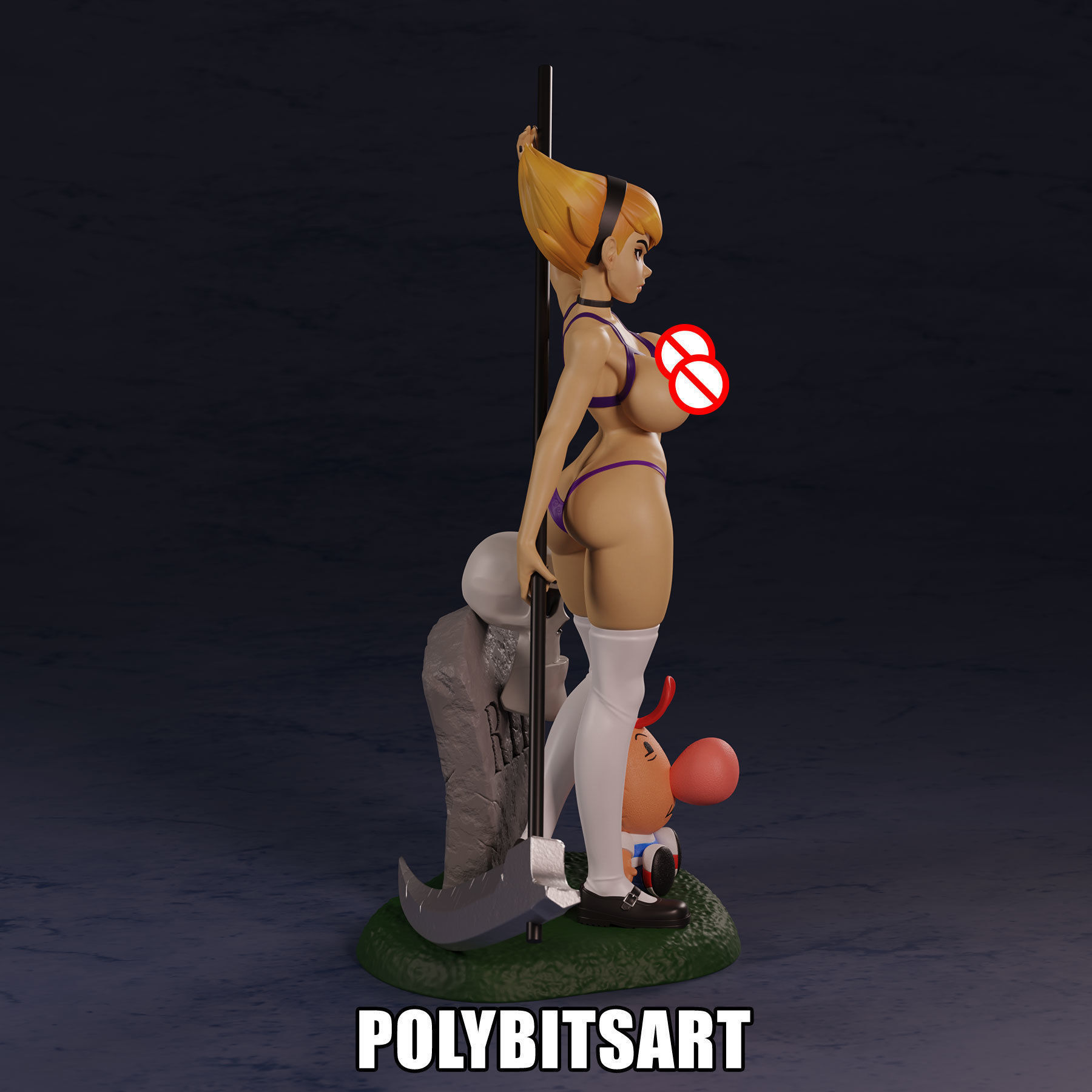 Grim Adventures Mandy Figure 3D print model_26