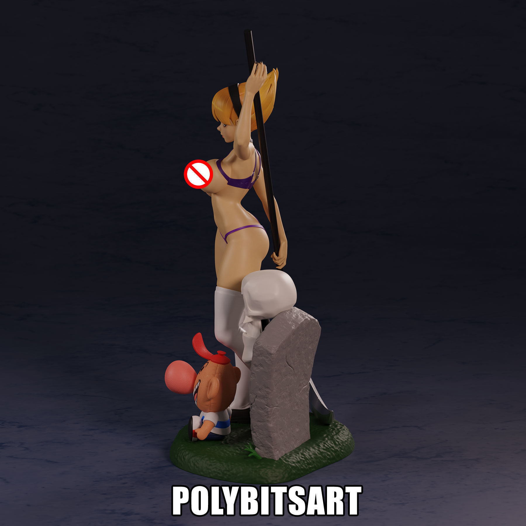 Grim Adventures Mandy Figure 3D print model_28