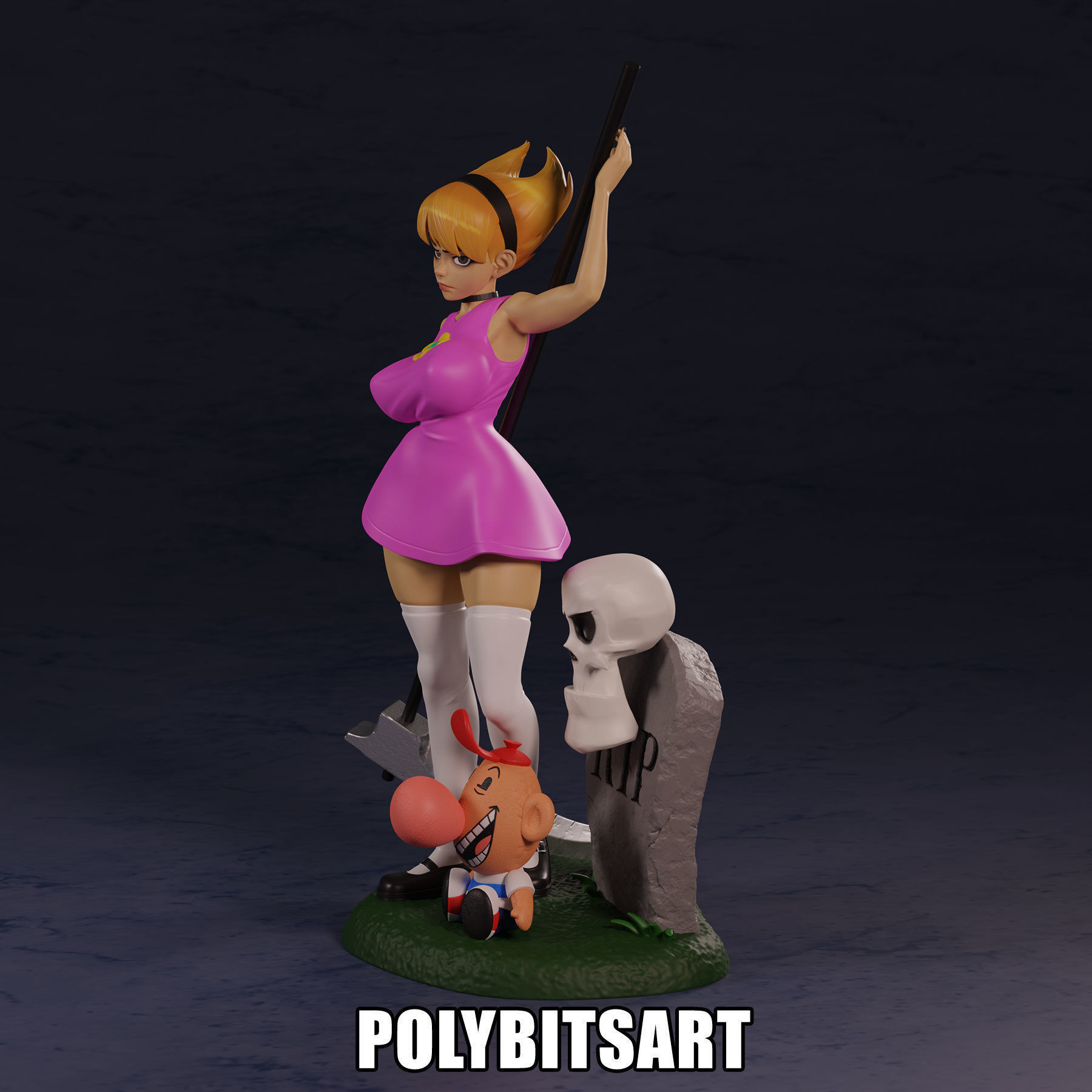 Grim Adventures Mandy Figure 3D print model_17