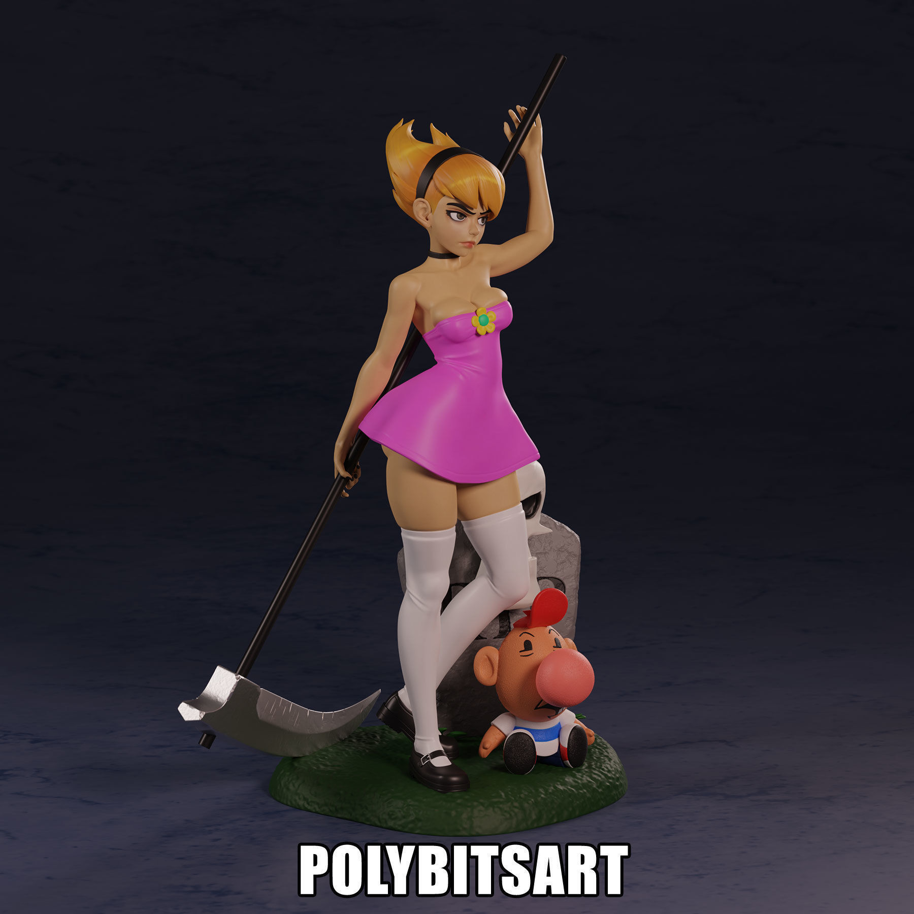 Grim Adventures Mandy Figure 3D print model_7