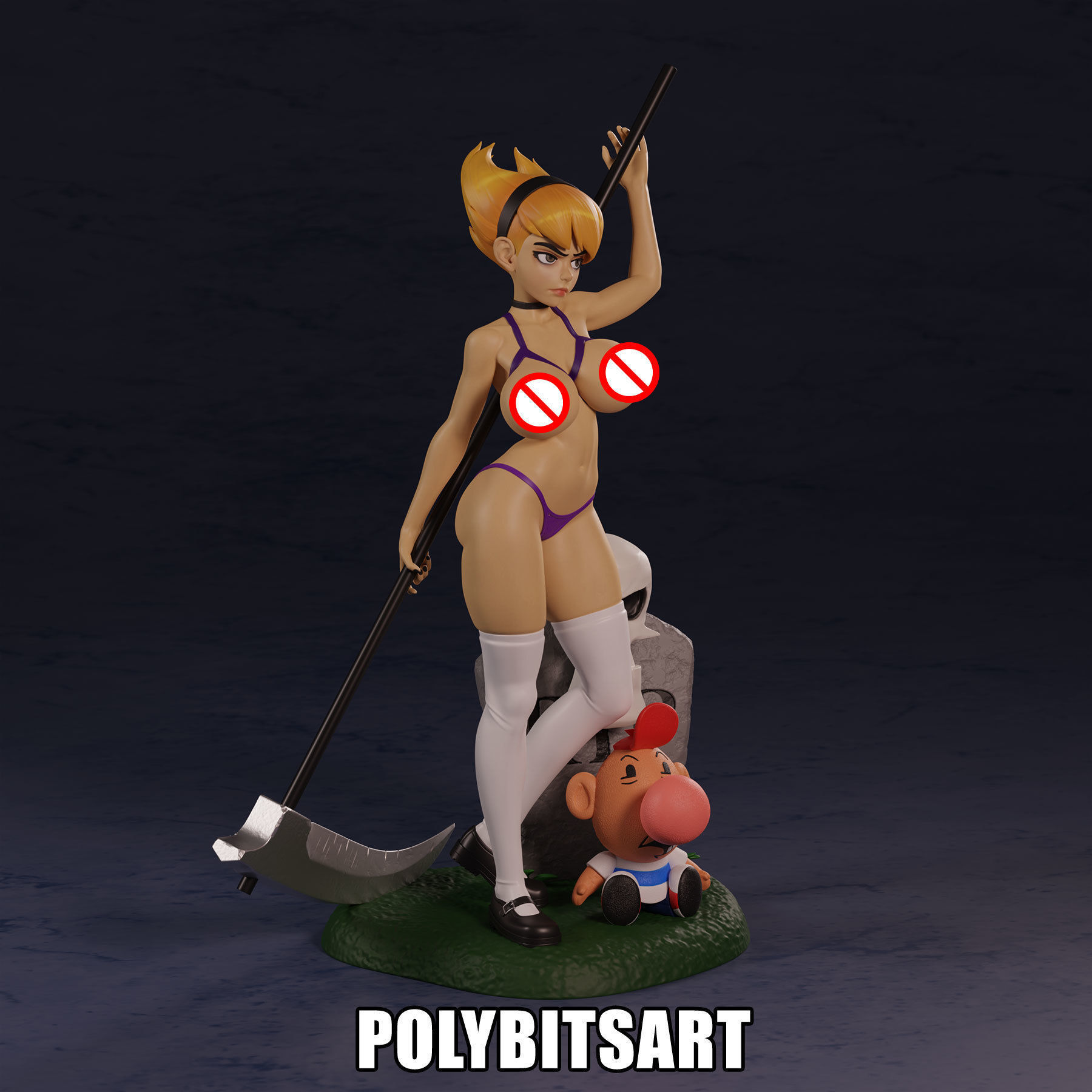 Grim Adventures Mandy Figure 3D print model_25