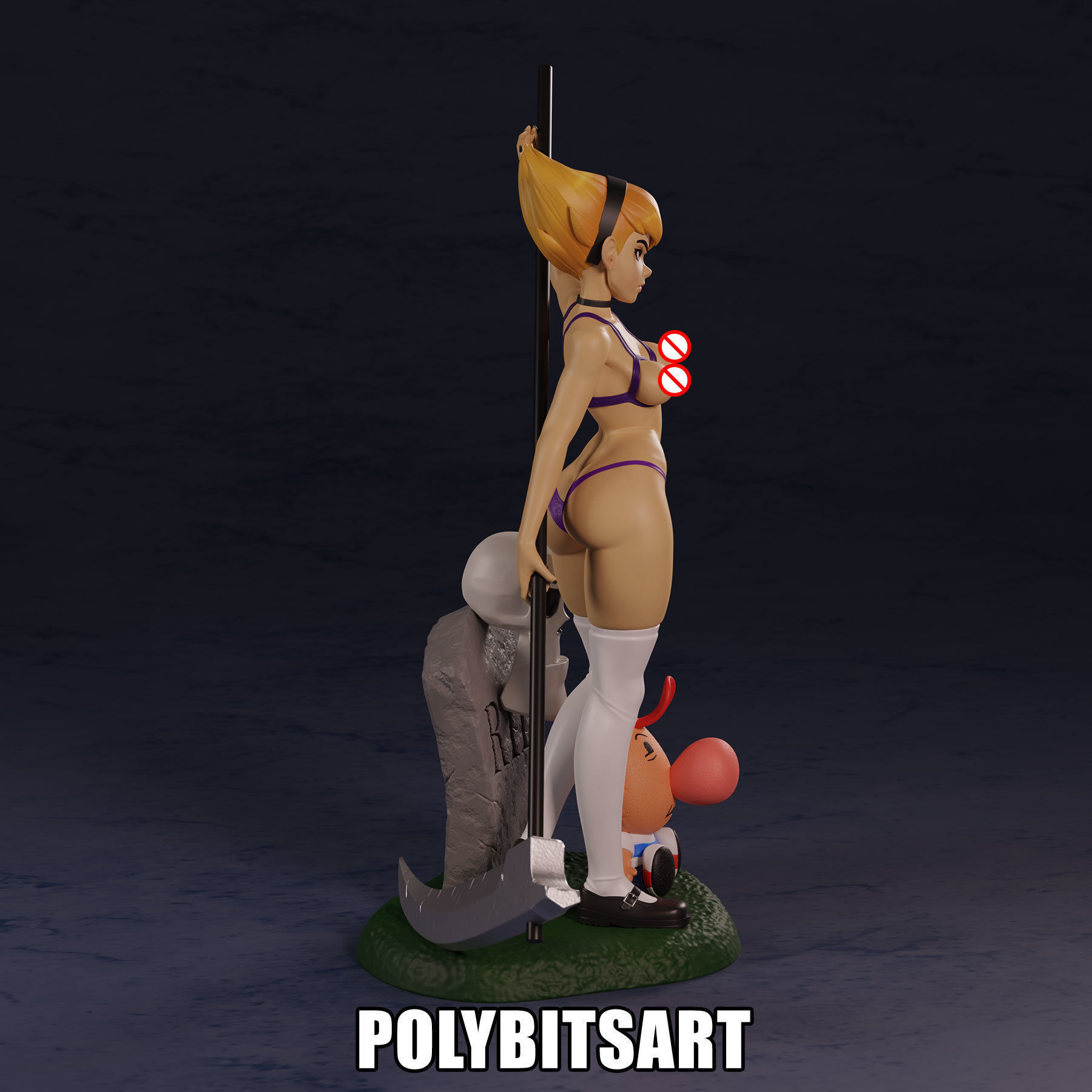 Grim Adventures Mandy Figure 3D print model_32