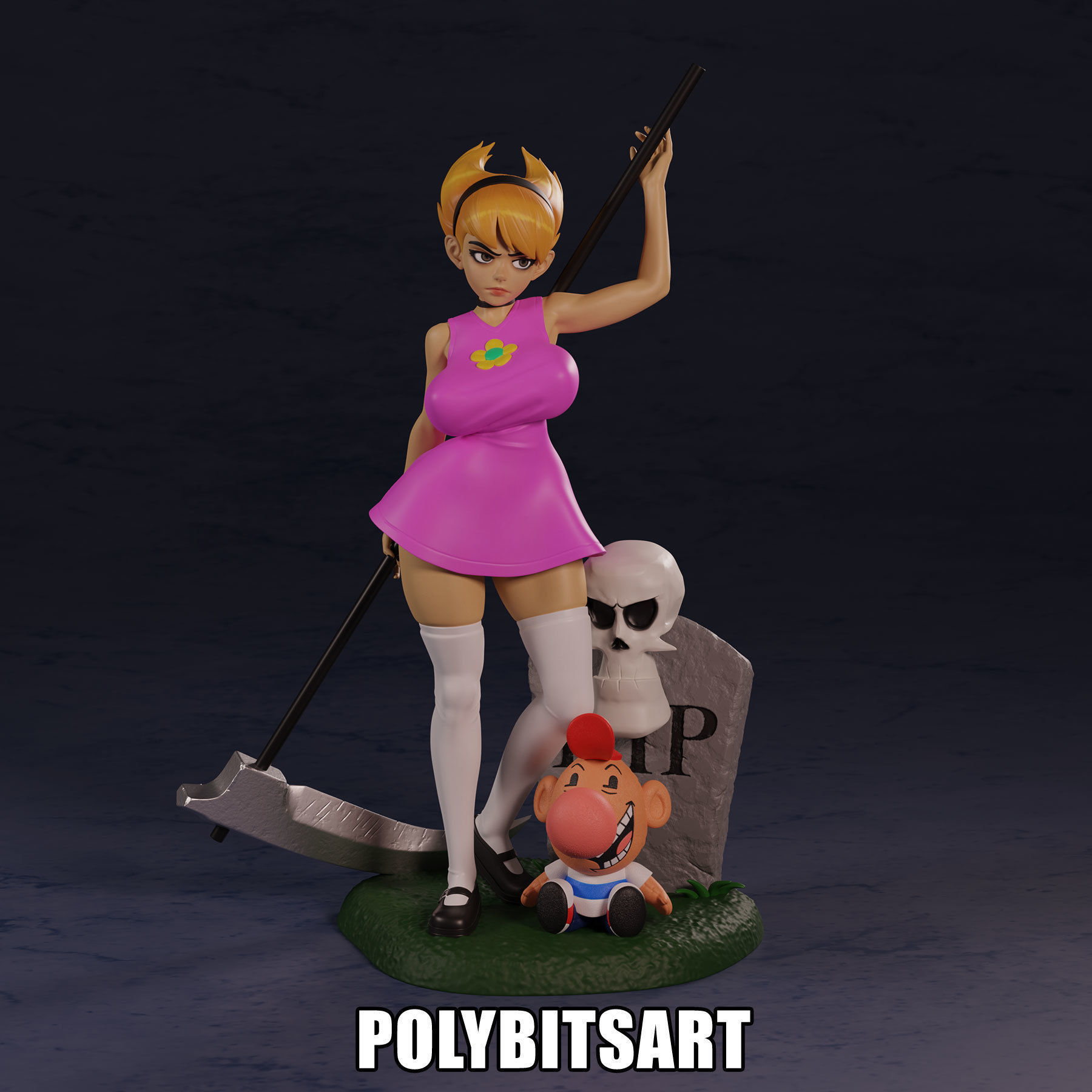 Grim Adventures Mandy Figure 3D print model_12