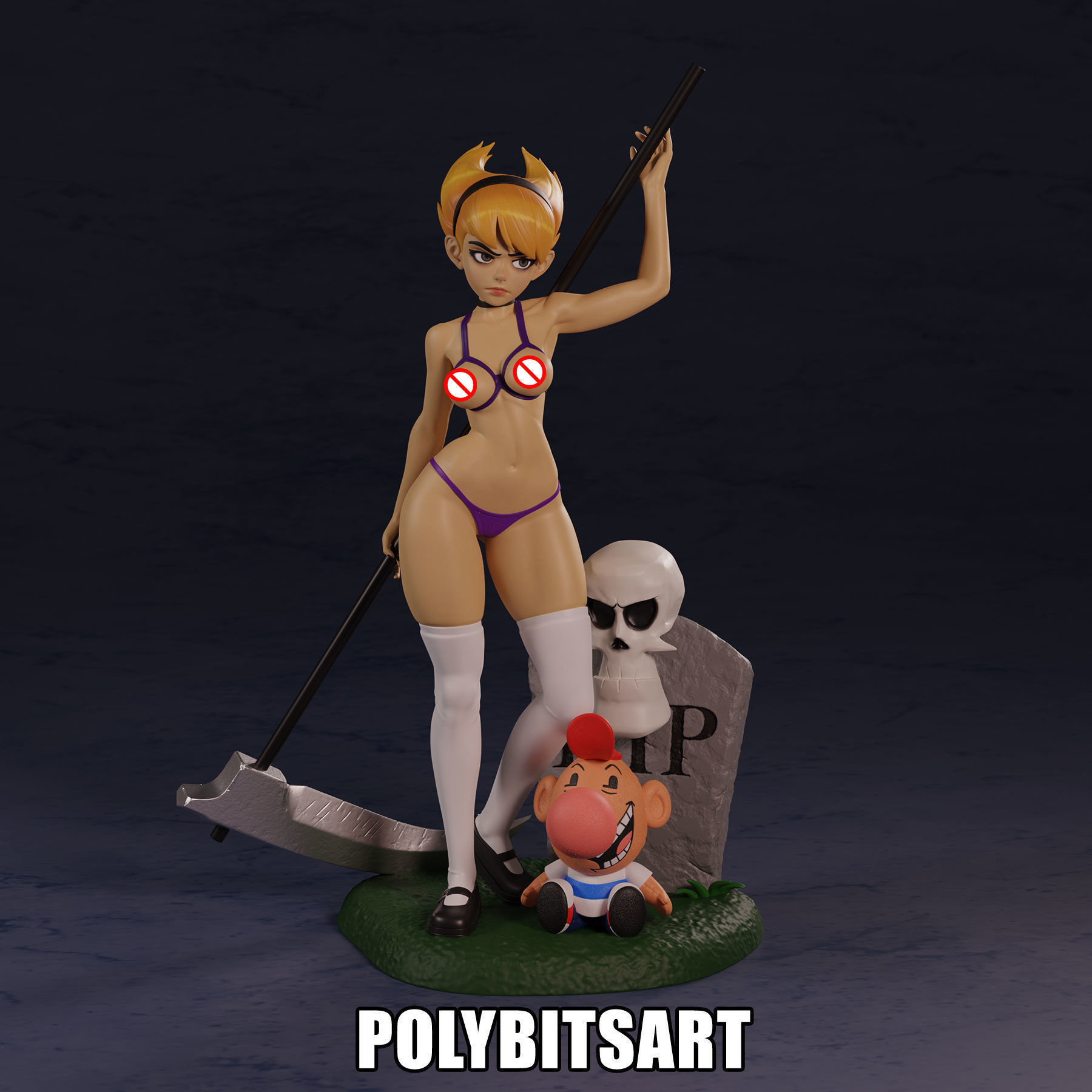 Grim Adventures Mandy Figure 3D print model_30