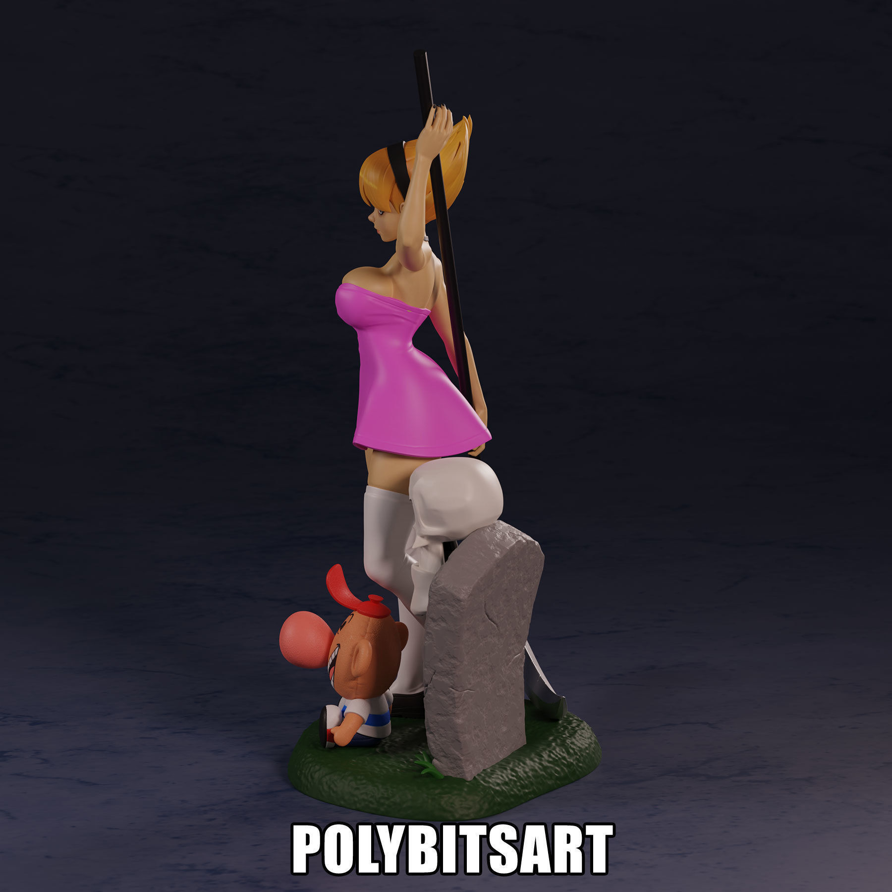 Grim Adventures Mandy Figure 3D print model_23