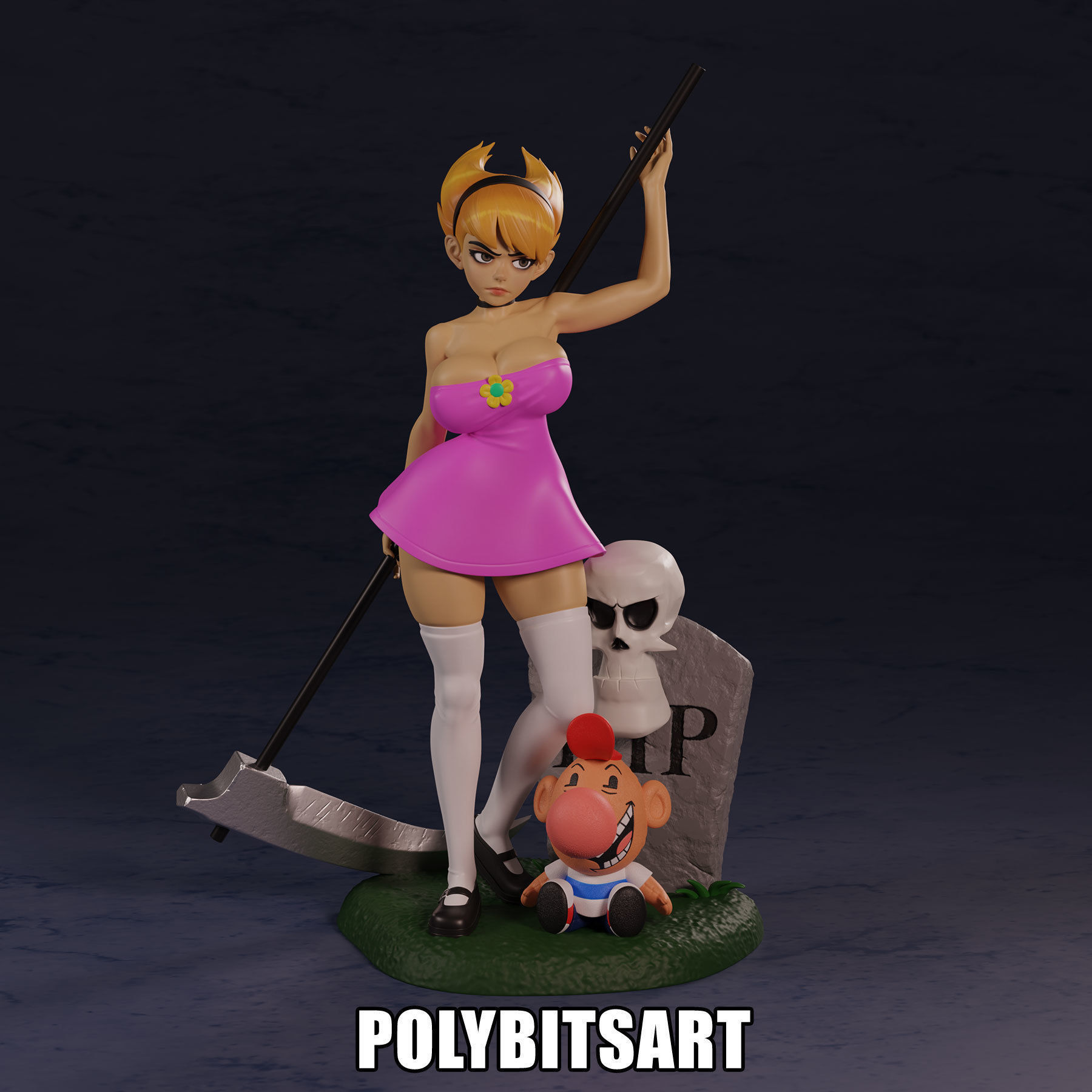 Grim Adventures Mandy Figure 3D print model_18