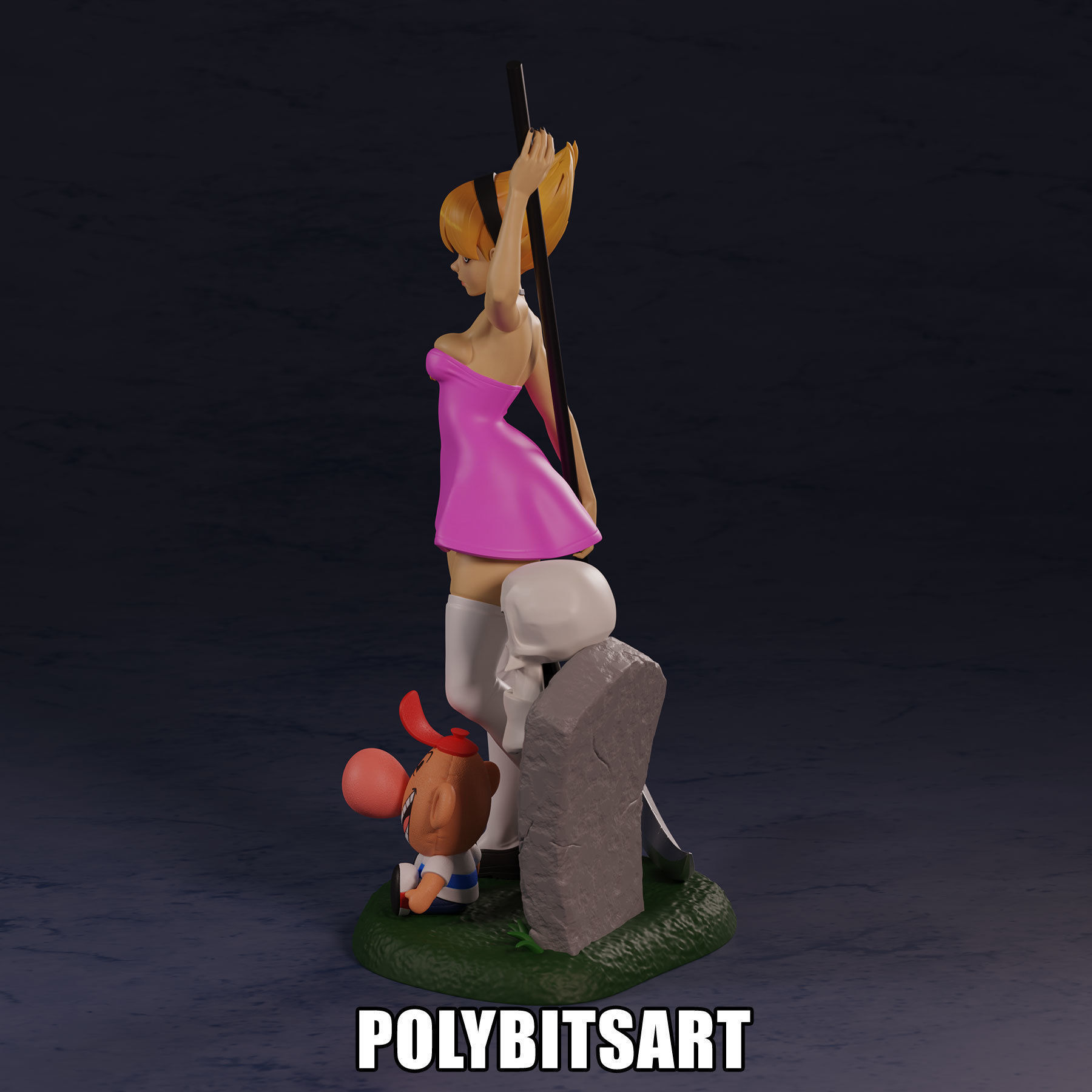 Grim Adventures Mandy Figure 3D print model_10