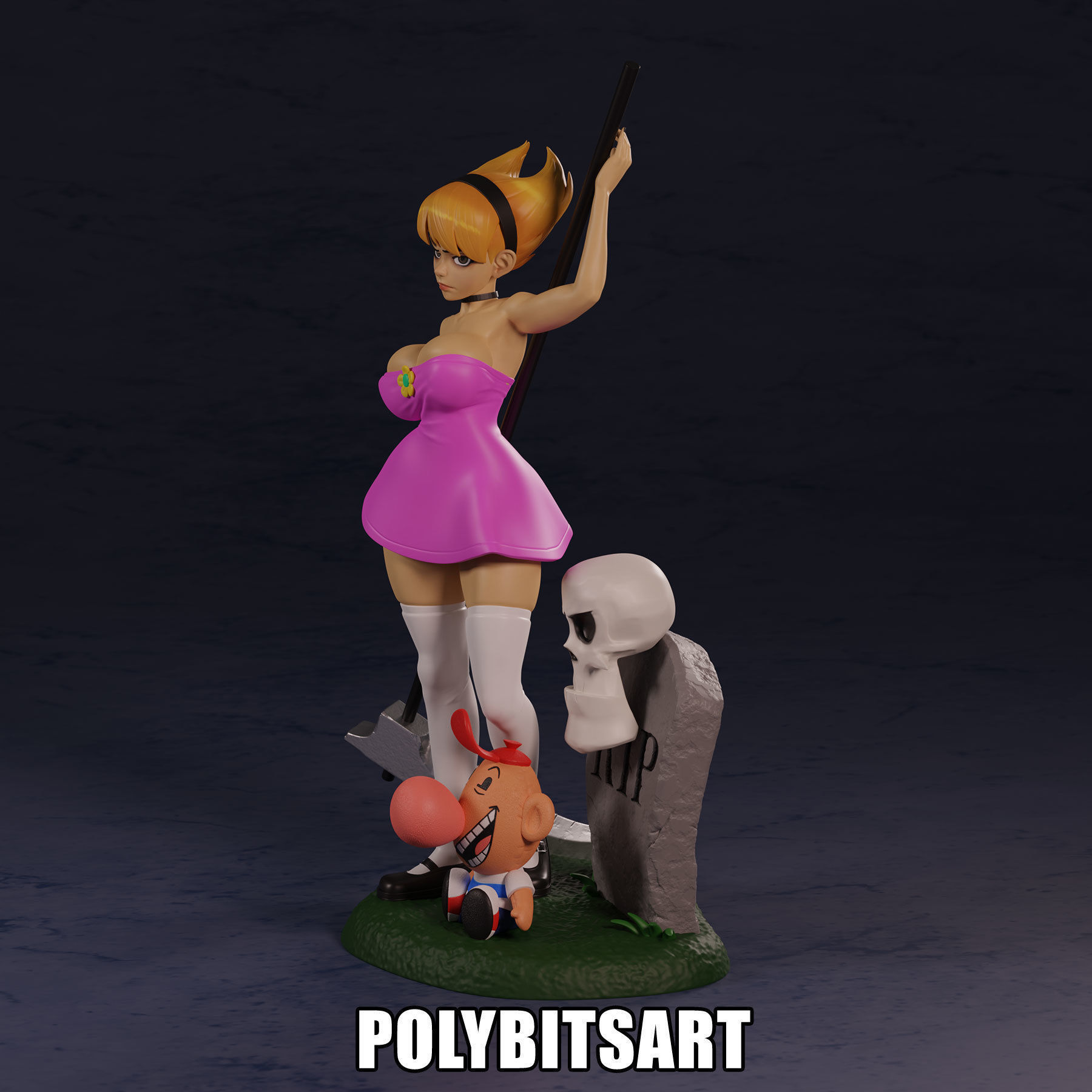 Grim Adventures Mandy Figure 3D print model_24