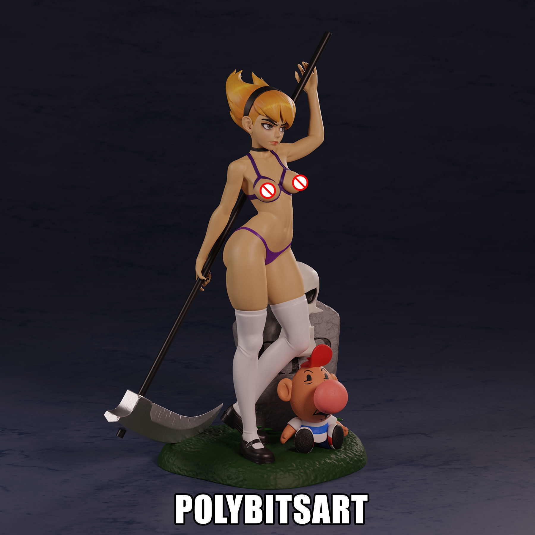 Grim Adventures Mandy Figure 3D print model_31