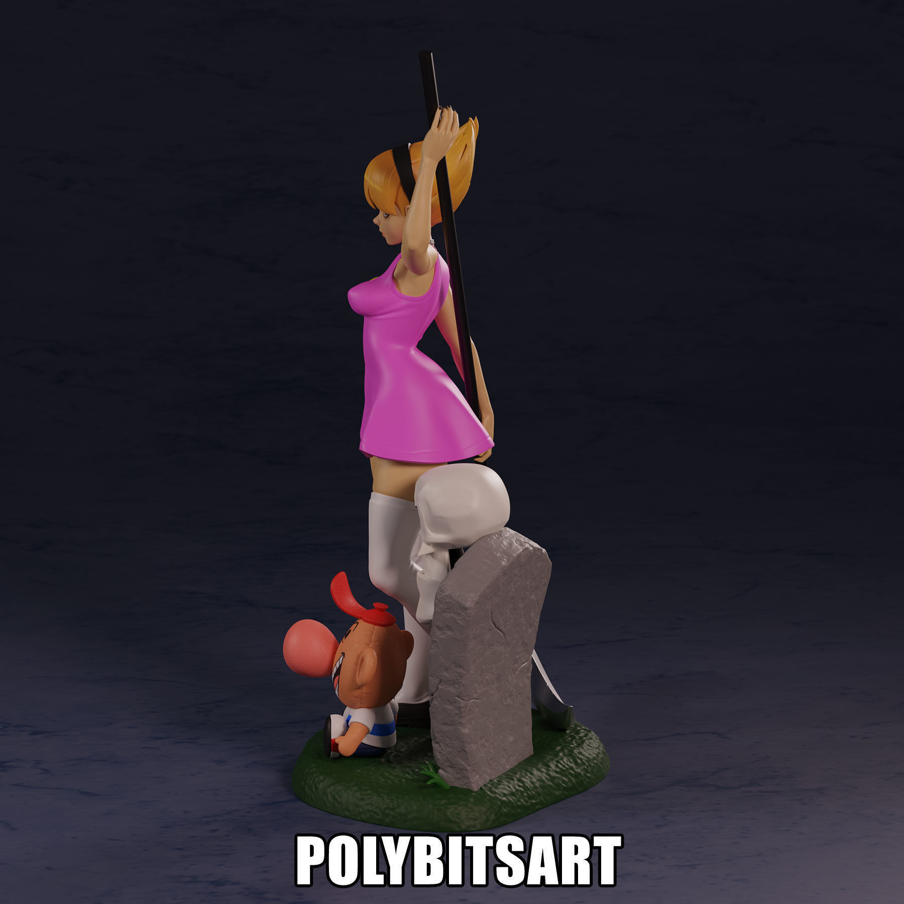 Grim Adventures Mandy Figure 3D print model_4