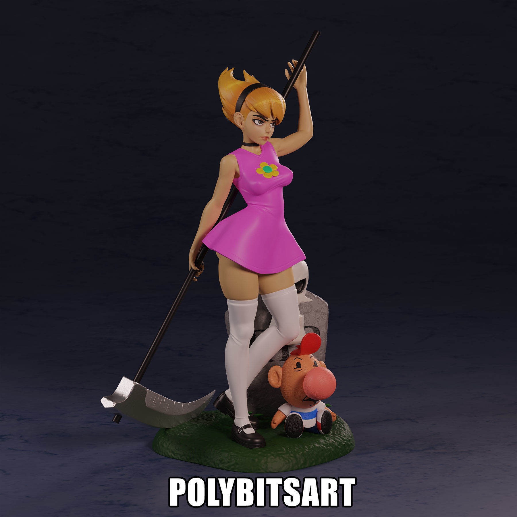 Grim Adventures Mandy Figure 3D print model_1