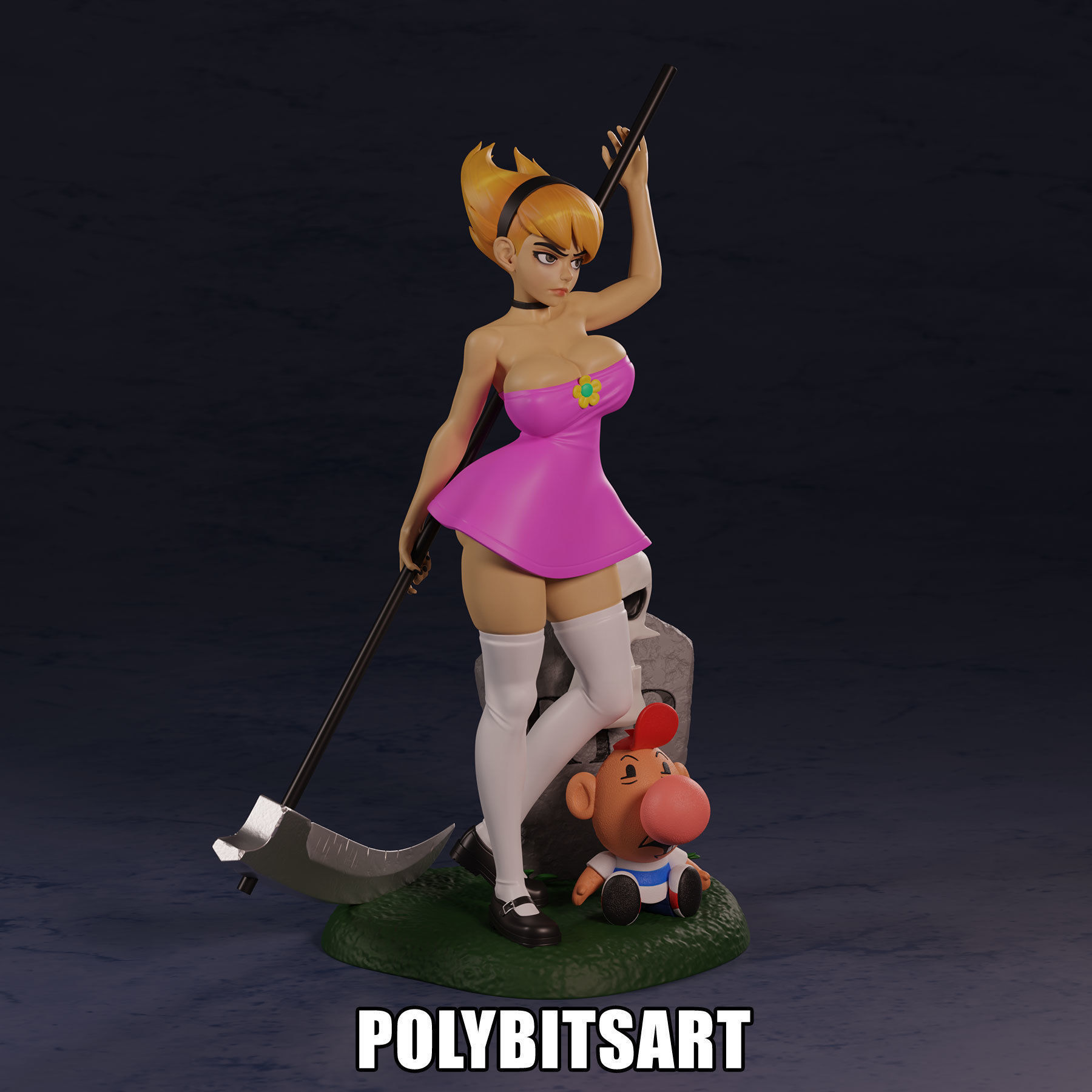 Grim Adventures Mandy Figure 3D print model_20