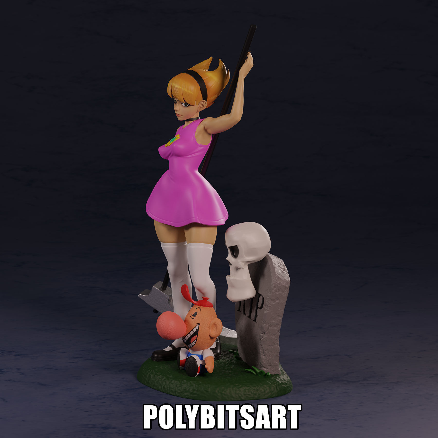 Grim Adventures Mandy Figure 3D print model_5