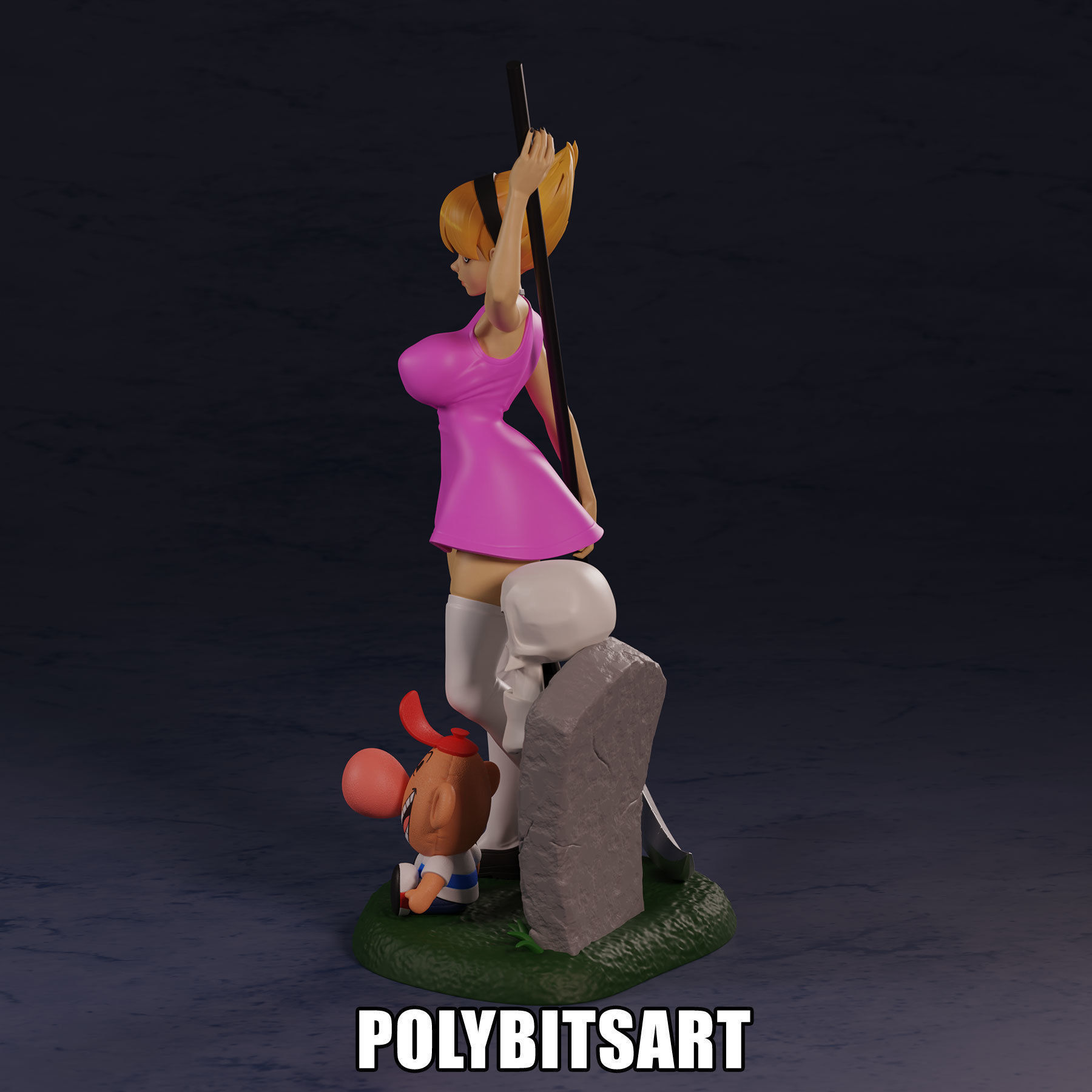 Grim Adventures Mandy Figure 3D print model_16