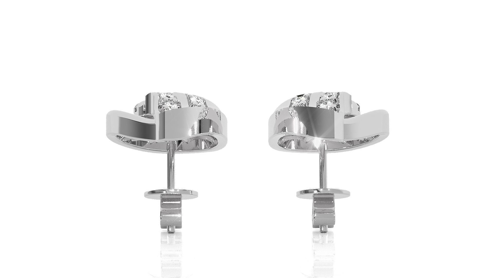 High Jewelry Pendant Earrings Set 3dm stl obj mtl gltf glb 3D print model_14