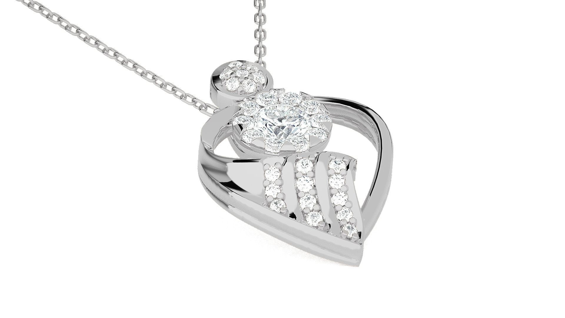 High Jewelry Pendant Earrings Set 3dm stl obj mtl gltf glb 3D print model_16