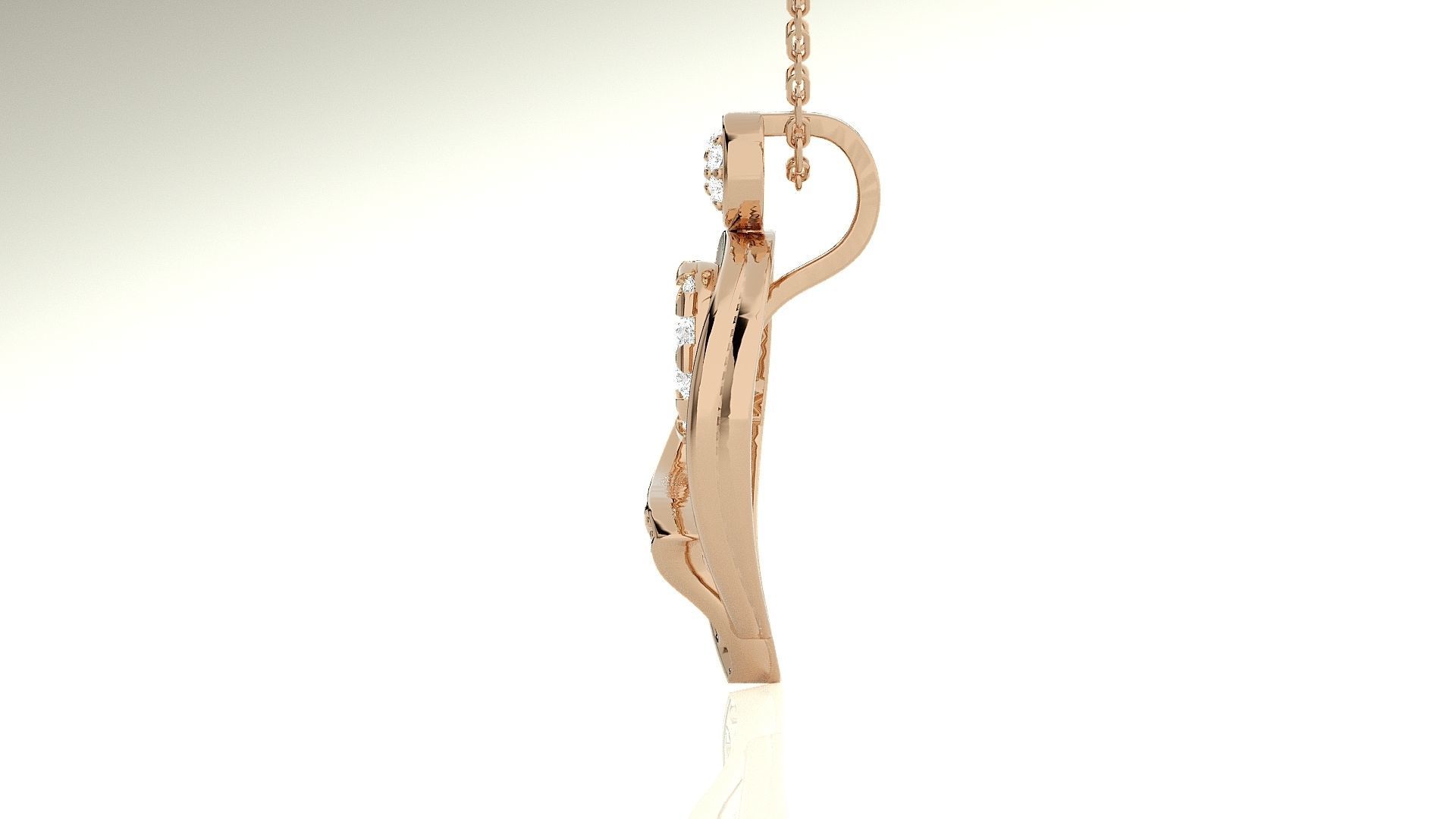 High Jewelry Pendant Earrings Set 3dm stl obj mtl gltf glb 3D print model_6