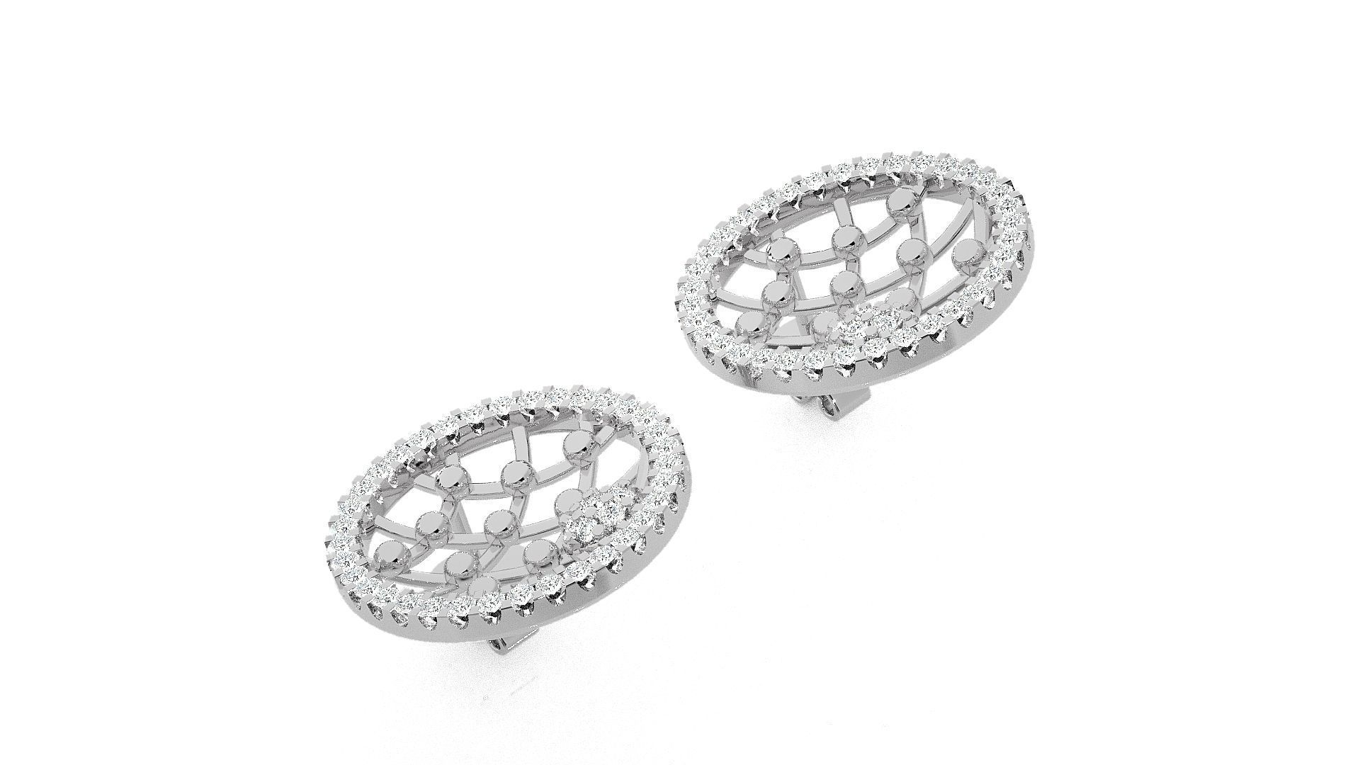 Wire Mesh Light wt Pendant Earrings Set 3dm stl obj mtl gltf glb 3D print model_12