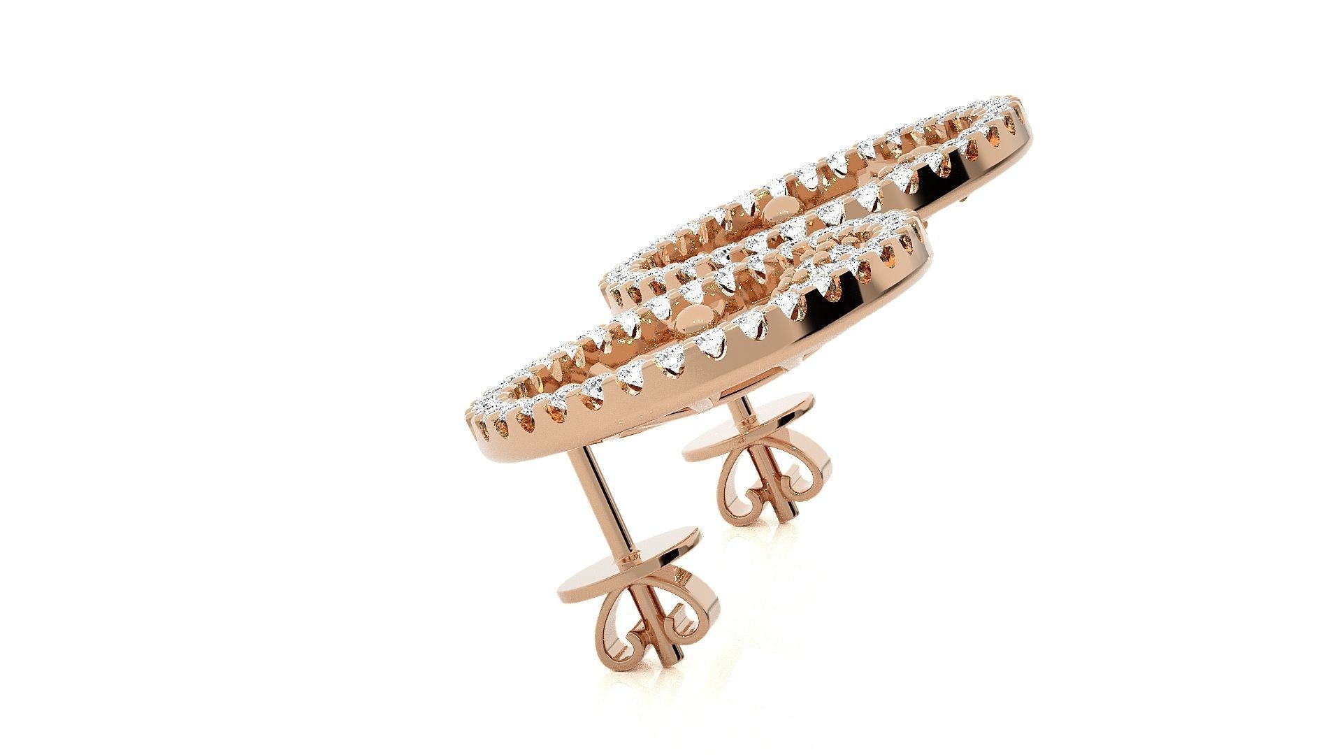 Wire Mesh Light wt Pendant Earrings Set 3dm stl obj mtl gltf glb 3D print model_8