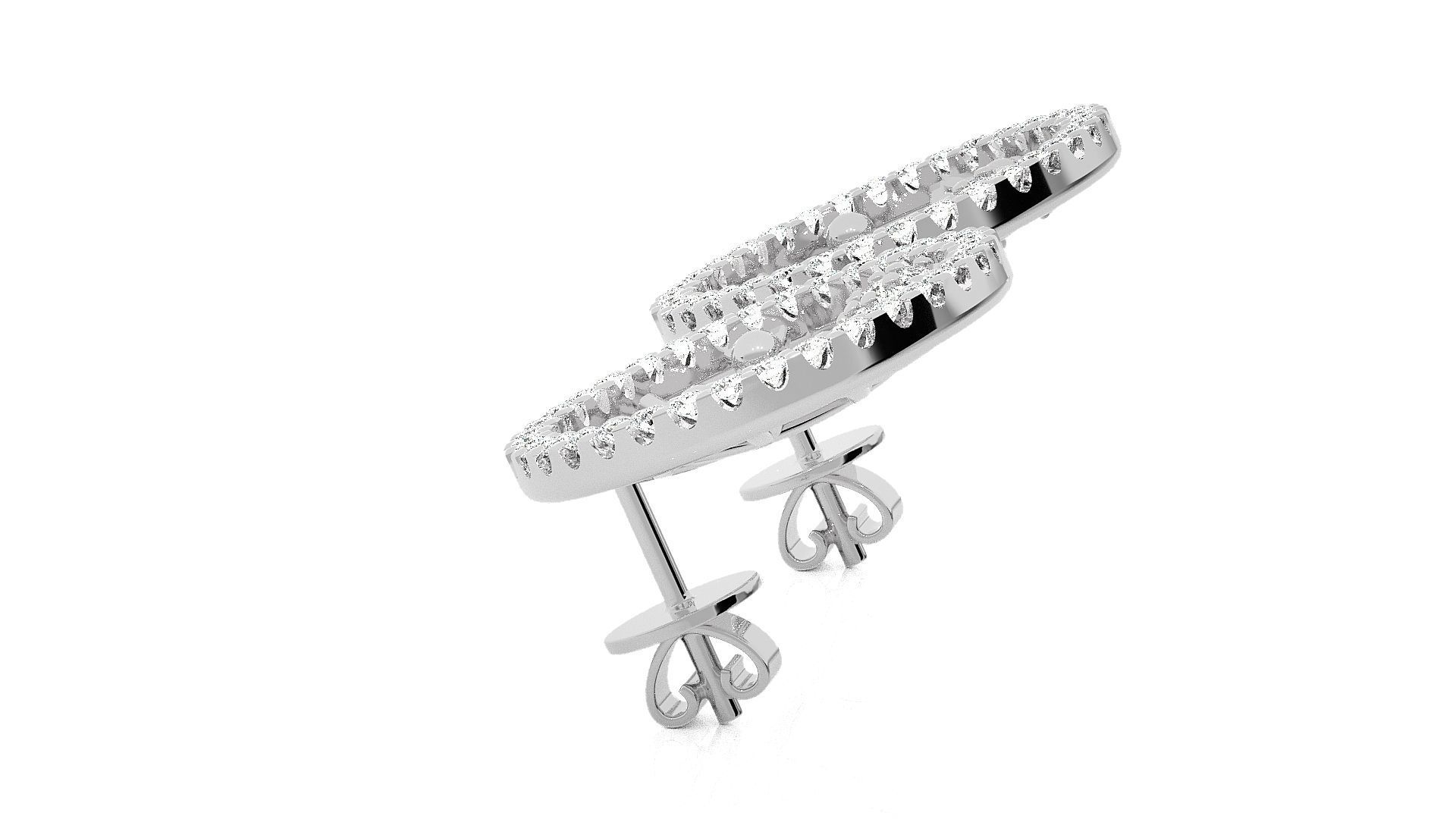 Wire Mesh Light wt Pendant Earrings Set 3dm stl obj mtl gltf glb 3D print model_15