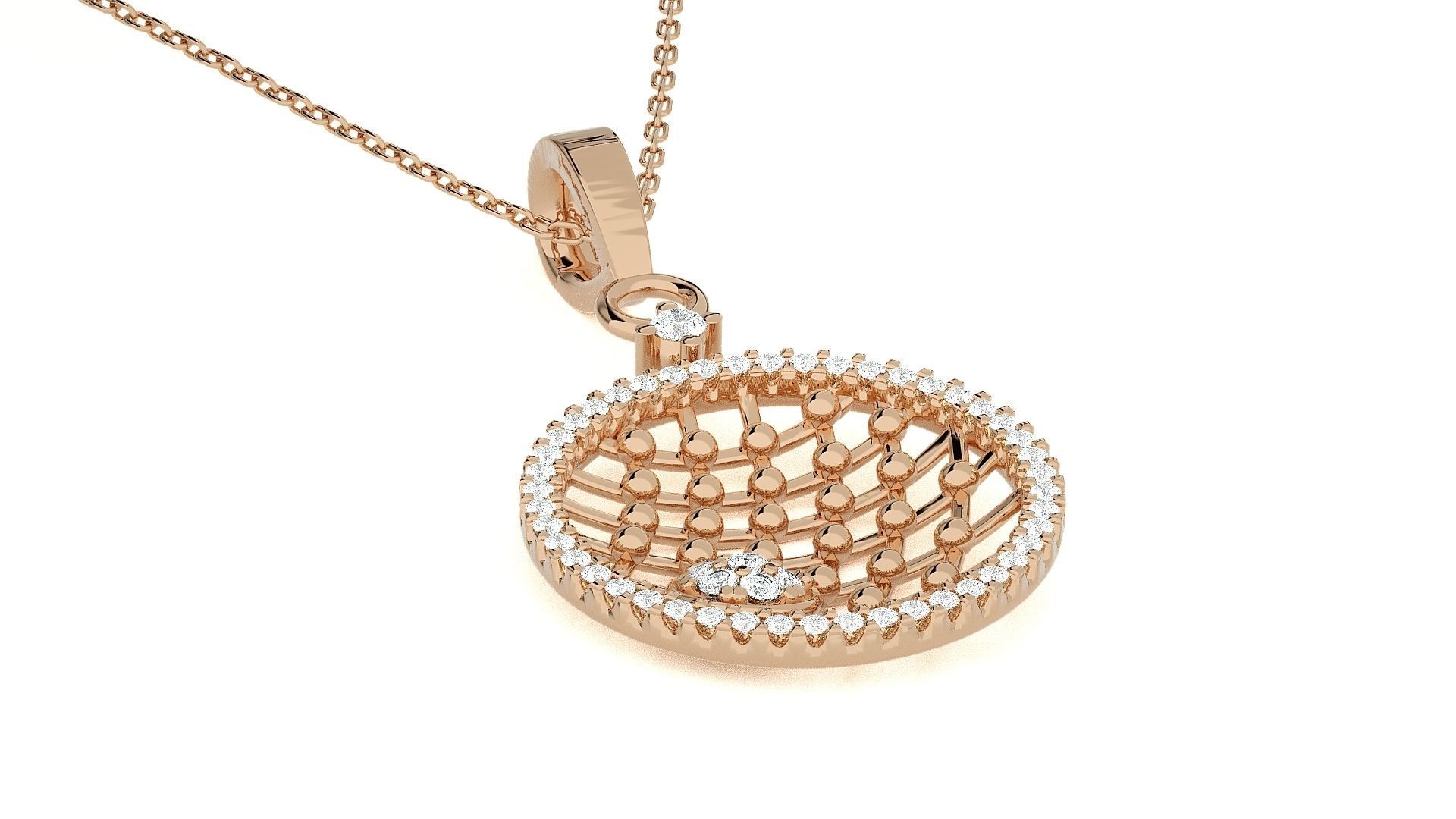 Wire Mesh Light wt Pendant Earrings Set 3dm stl obj mtl gltf glb 3D print model_7