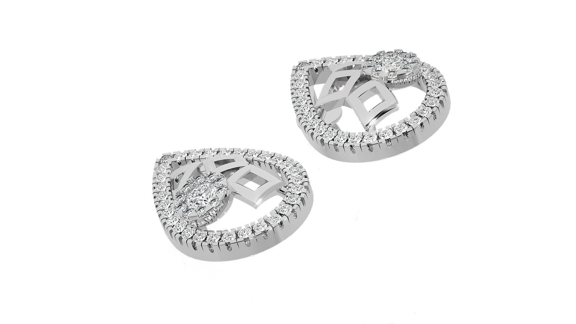 Mesh Wire Light wt Pendant Earrings Set 3dm stl obj mtl gltf  3D print model_11