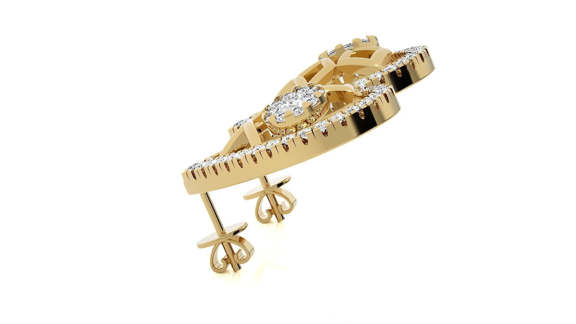 Mesh Wire Light wt Pendant Earrings Set 3dm stl obj mtl gltf  3D print model_21