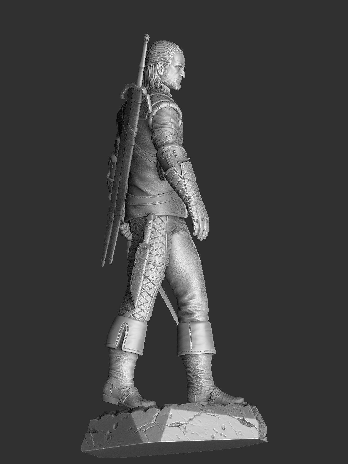The Witcher Geralt 3 of Rivia for 3D printing STL 3D print model_22