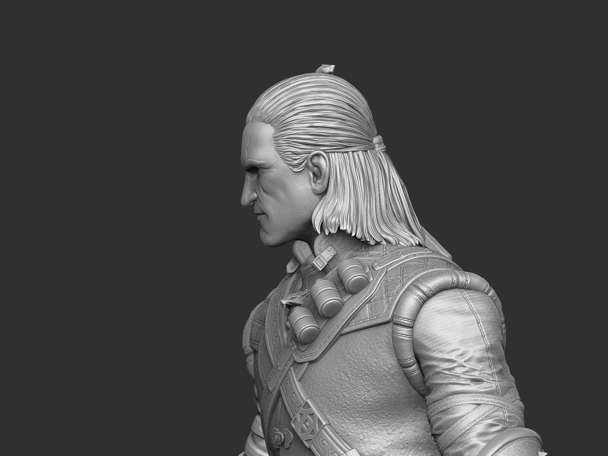 The Witcher Geralt 3 of Rivia for 3D printing STL 3D print model_9