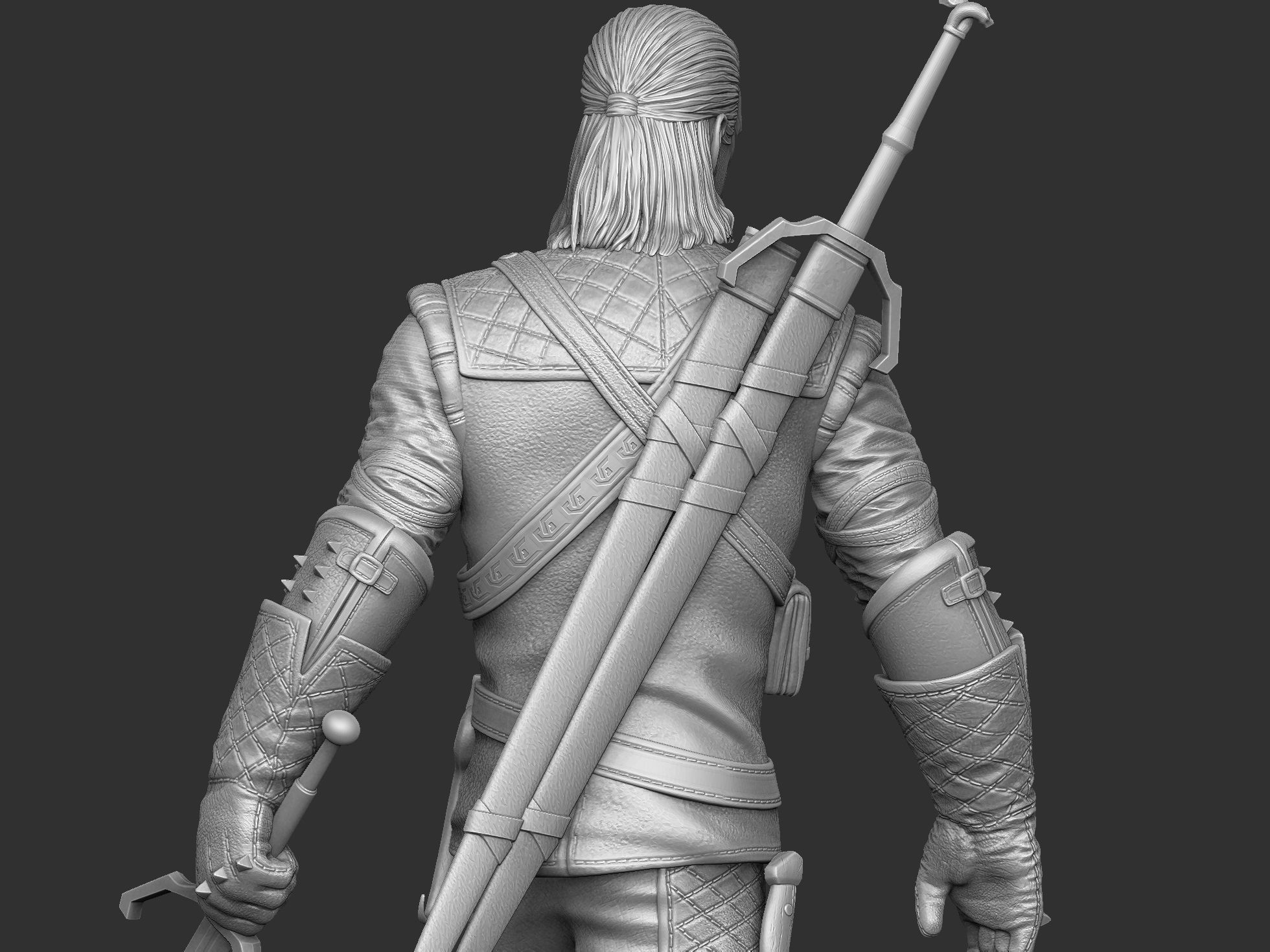The Witcher Geralt 3 of Rivia for 3D printing STL 3D print model_10