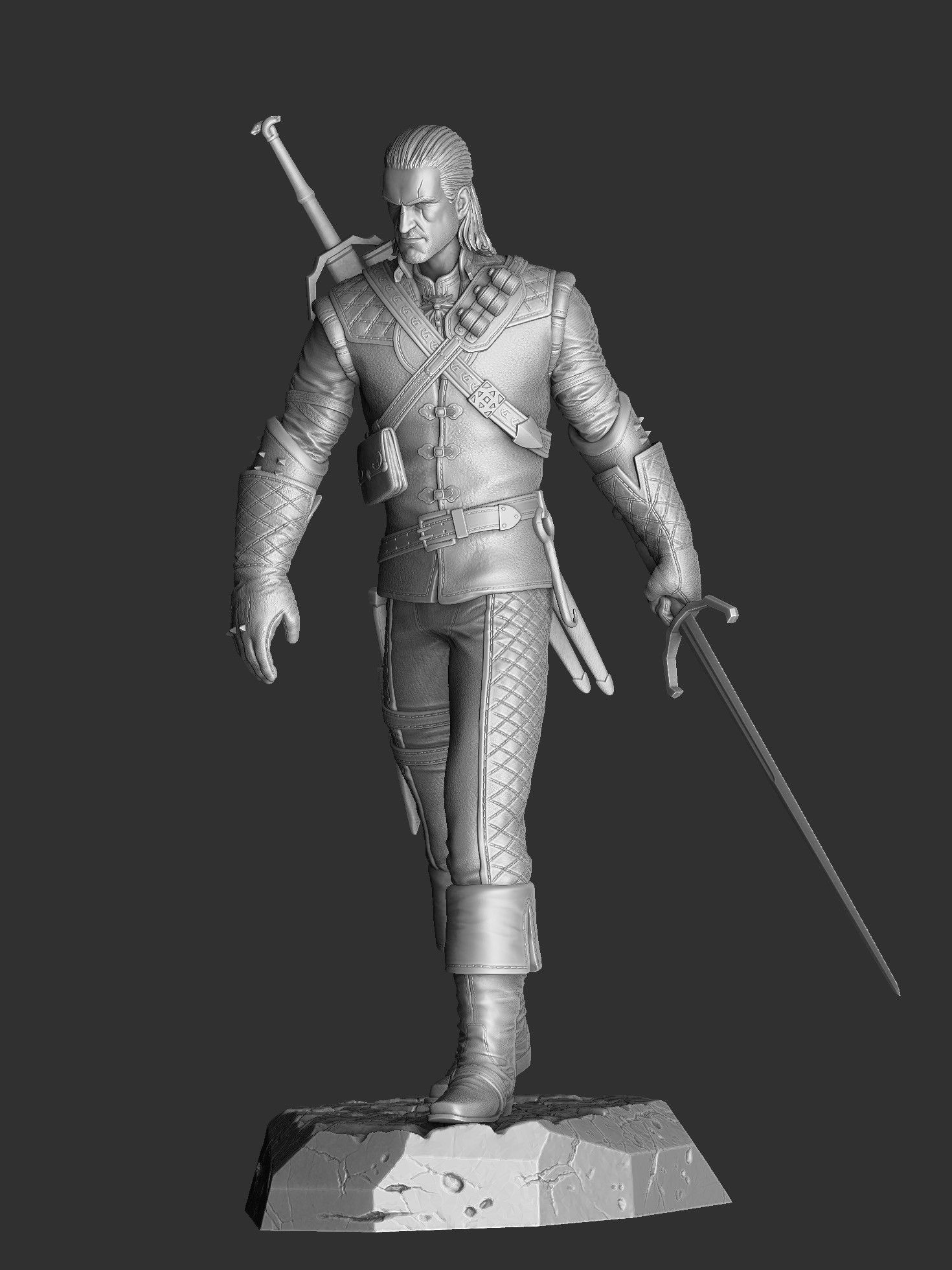 The Witcher Geralt 3 of Rivia for 3D printing STL 3D print model_14