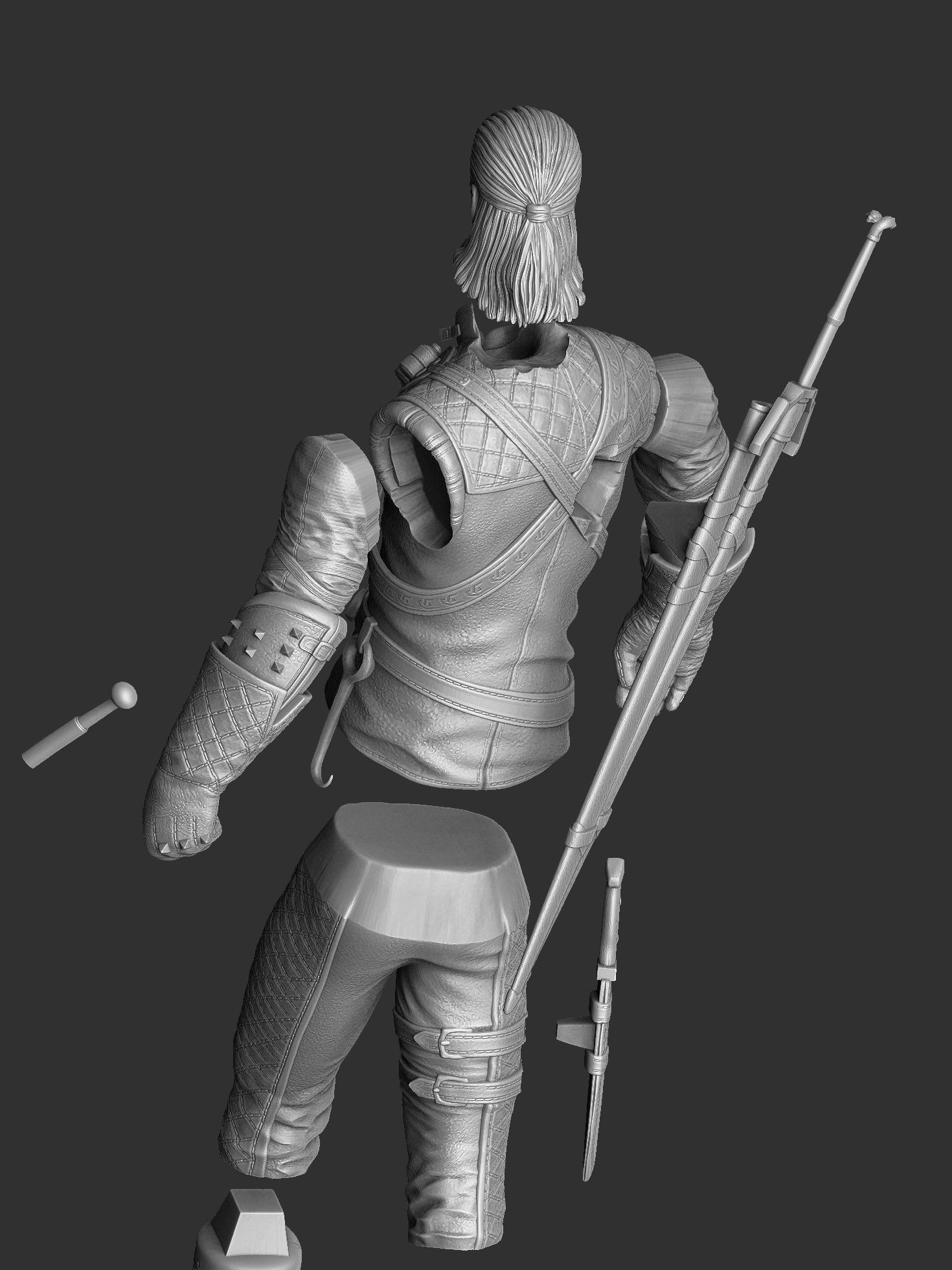 The Witcher Geralt 3 of Rivia for 3D printing STL 3D print model_30