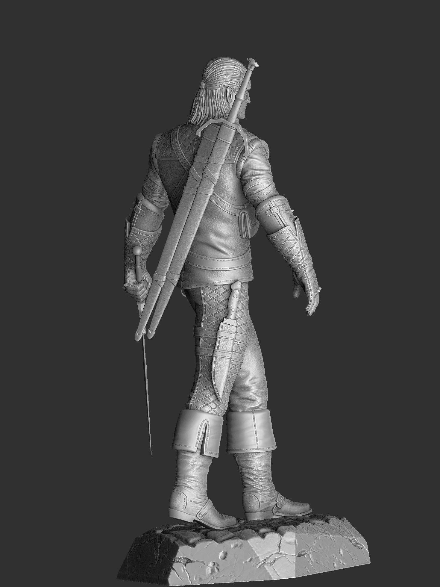 The Witcher Geralt 3 of Rivia for 3D printing STL 3D print model_21