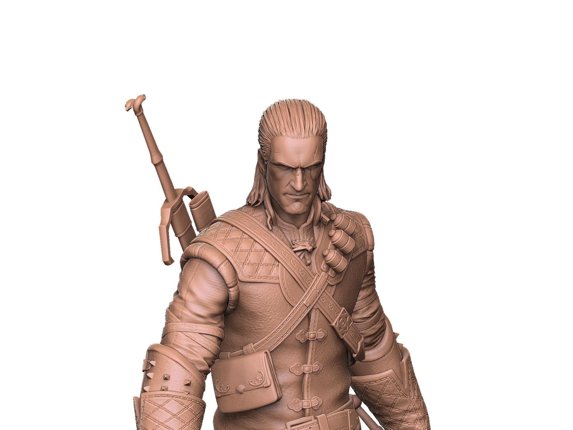 The Witcher Geralt 3 of Rivia for 3D printing STL 3D print model_29