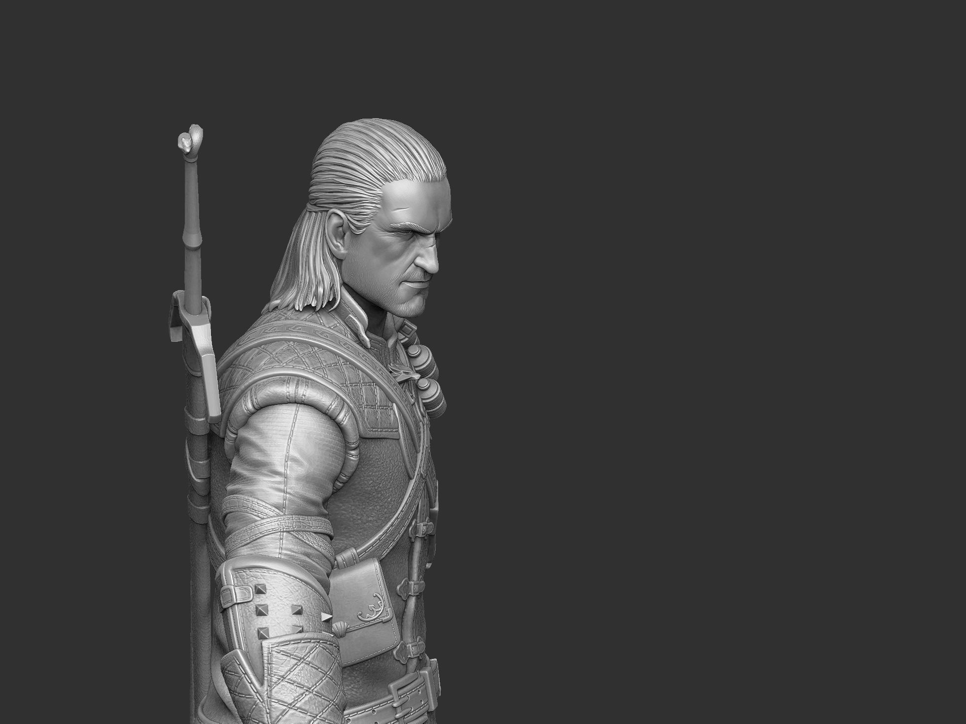 The Witcher Geralt 3 of Rivia for 3D printing STL 3D print model_27