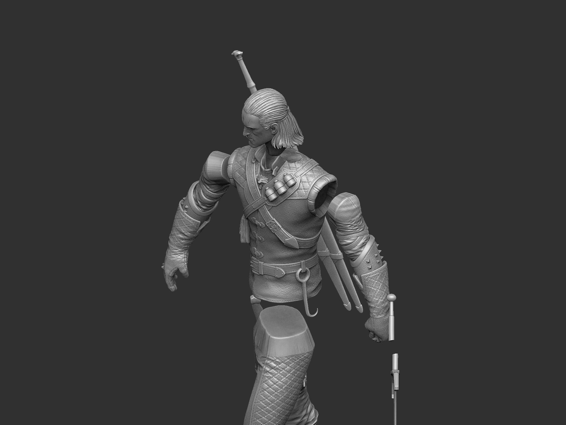 The Witcher Geralt 3 of Rivia for 3D printing STL 3D print model_28