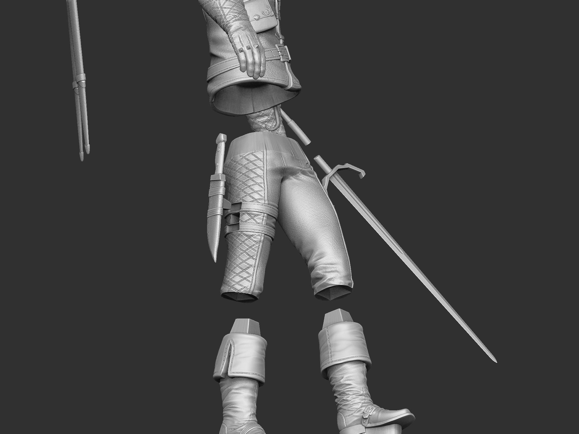 The Witcher Geralt 3 of Rivia for 3D printing STL 3D print model_34