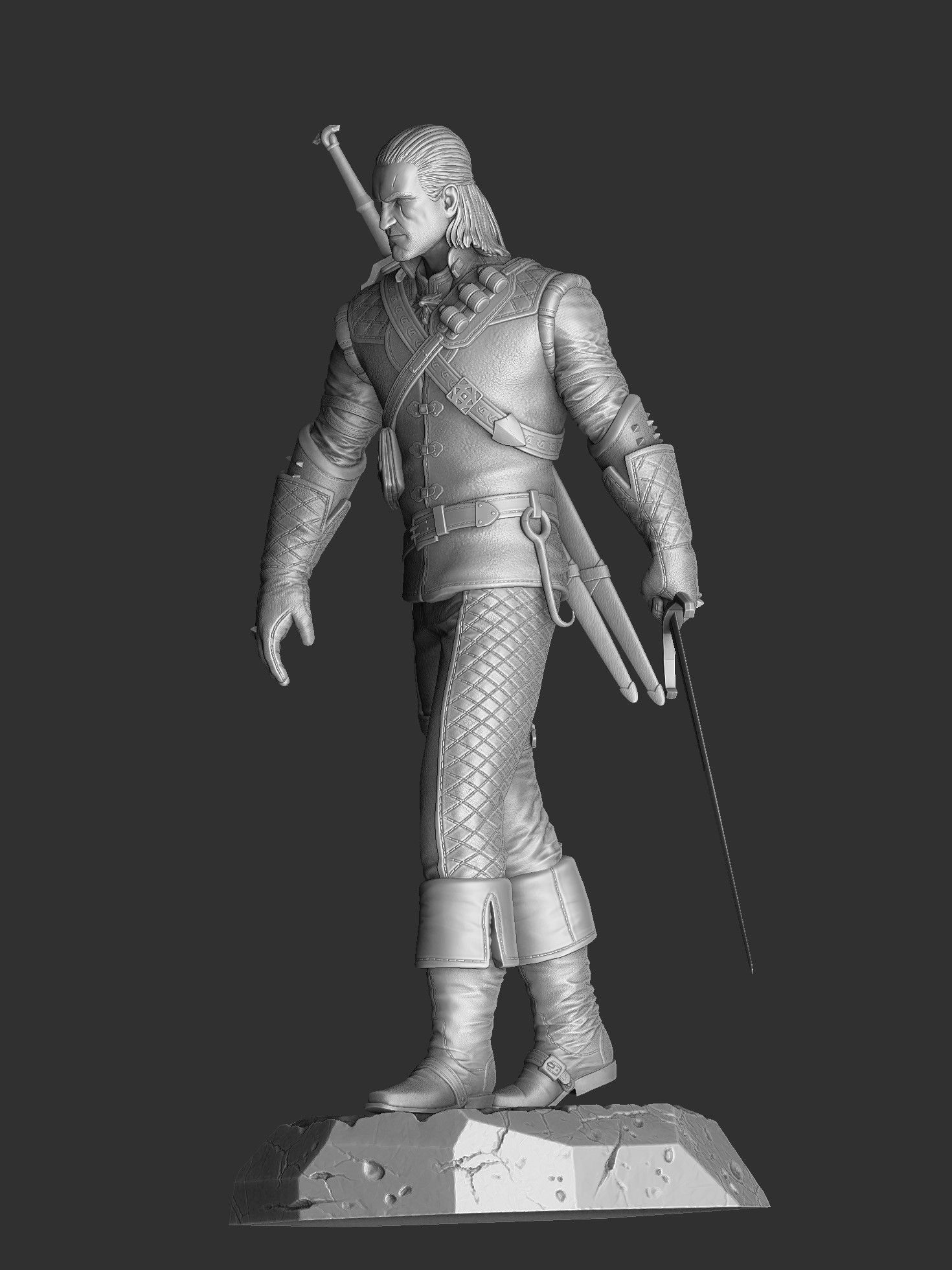 The Witcher Geralt 3 of Rivia for 3D printing STL 3D print model_15