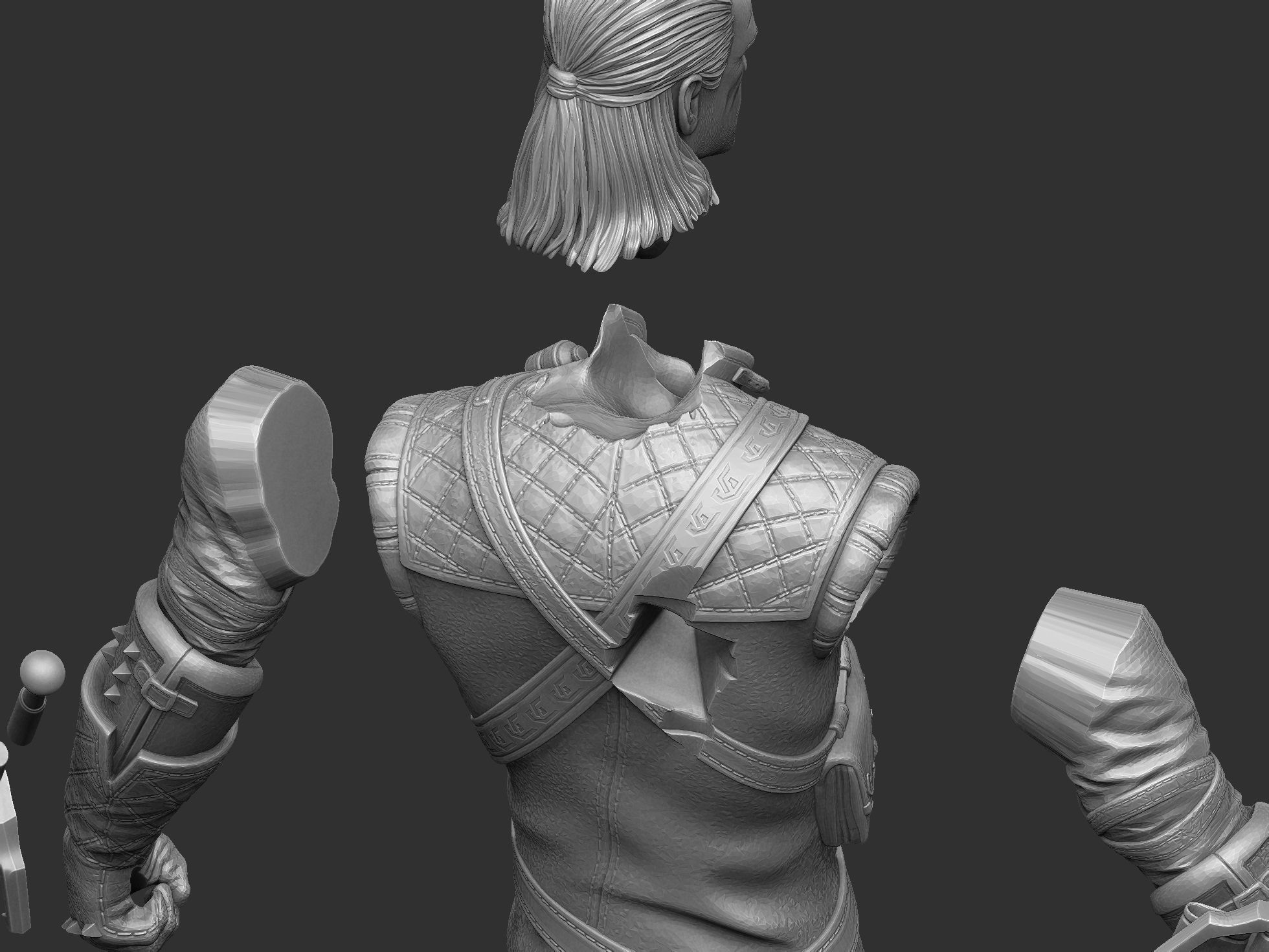 The Witcher Geralt 3 of Rivia for 3D printing STL 3D print model_33