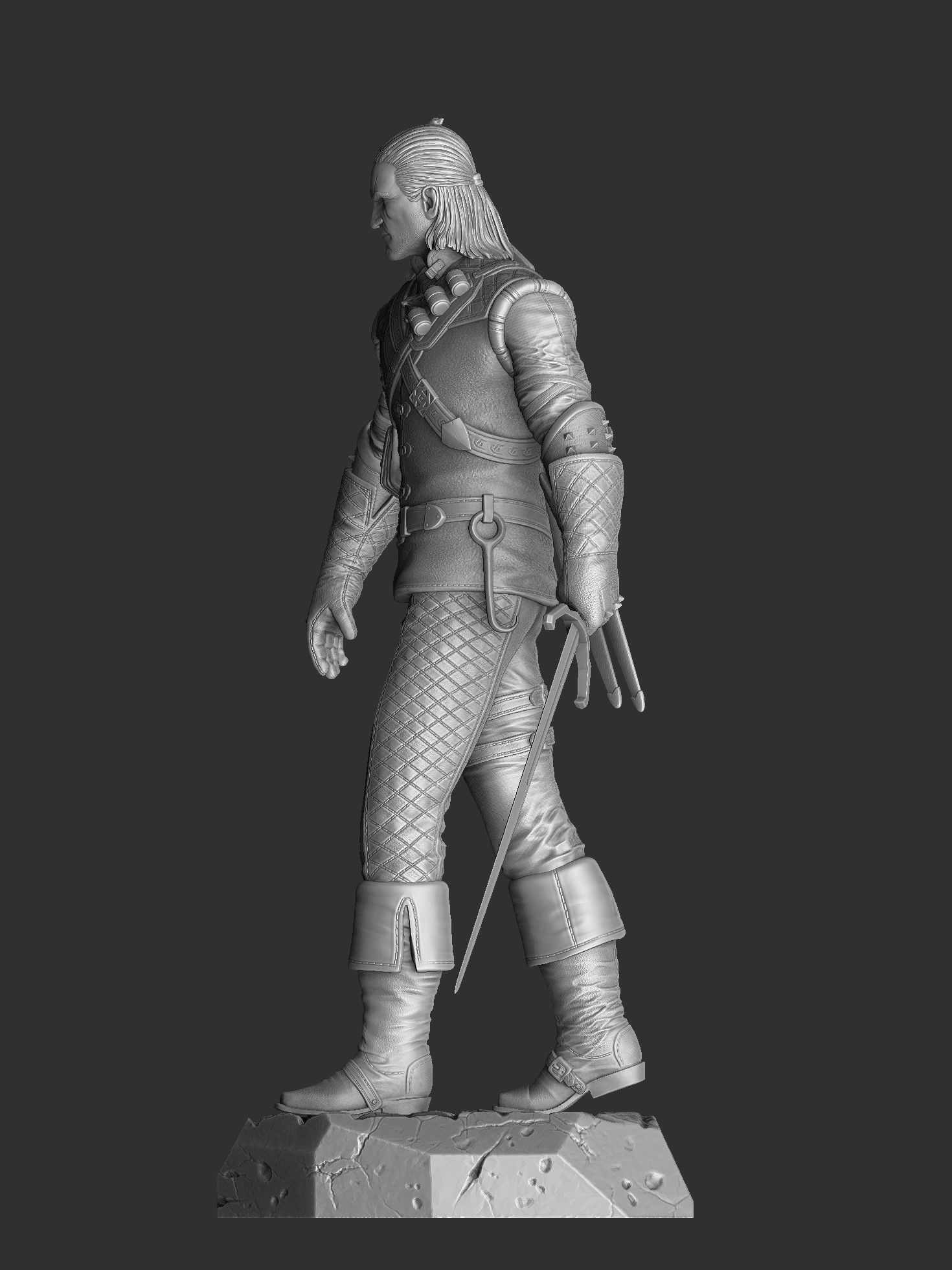 The Witcher Geralt 3 of Rivia for 3D printing STL 3D print model_16