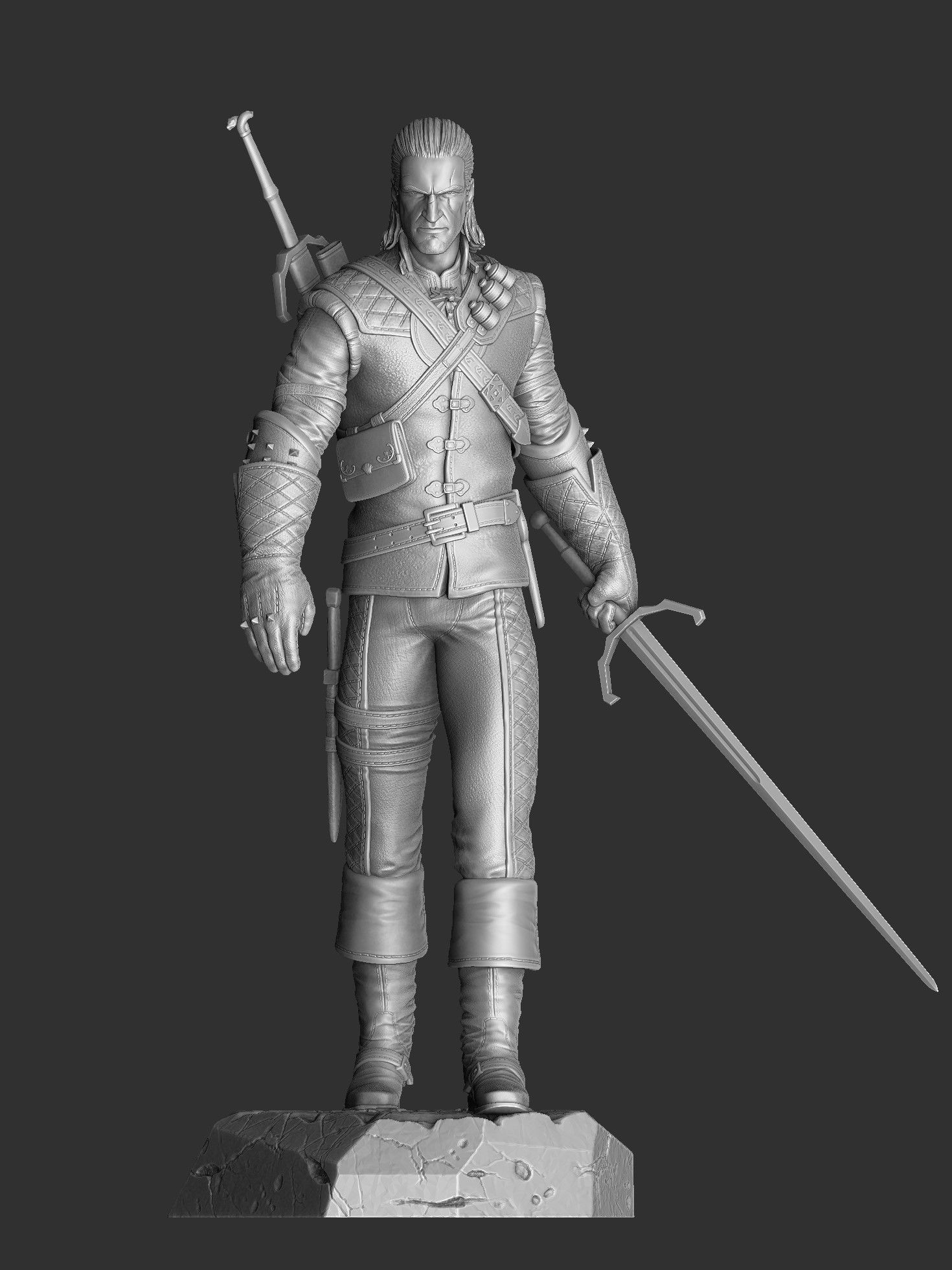 The Witcher Geralt 3 of Rivia for 3D printing STL 3D print model_13