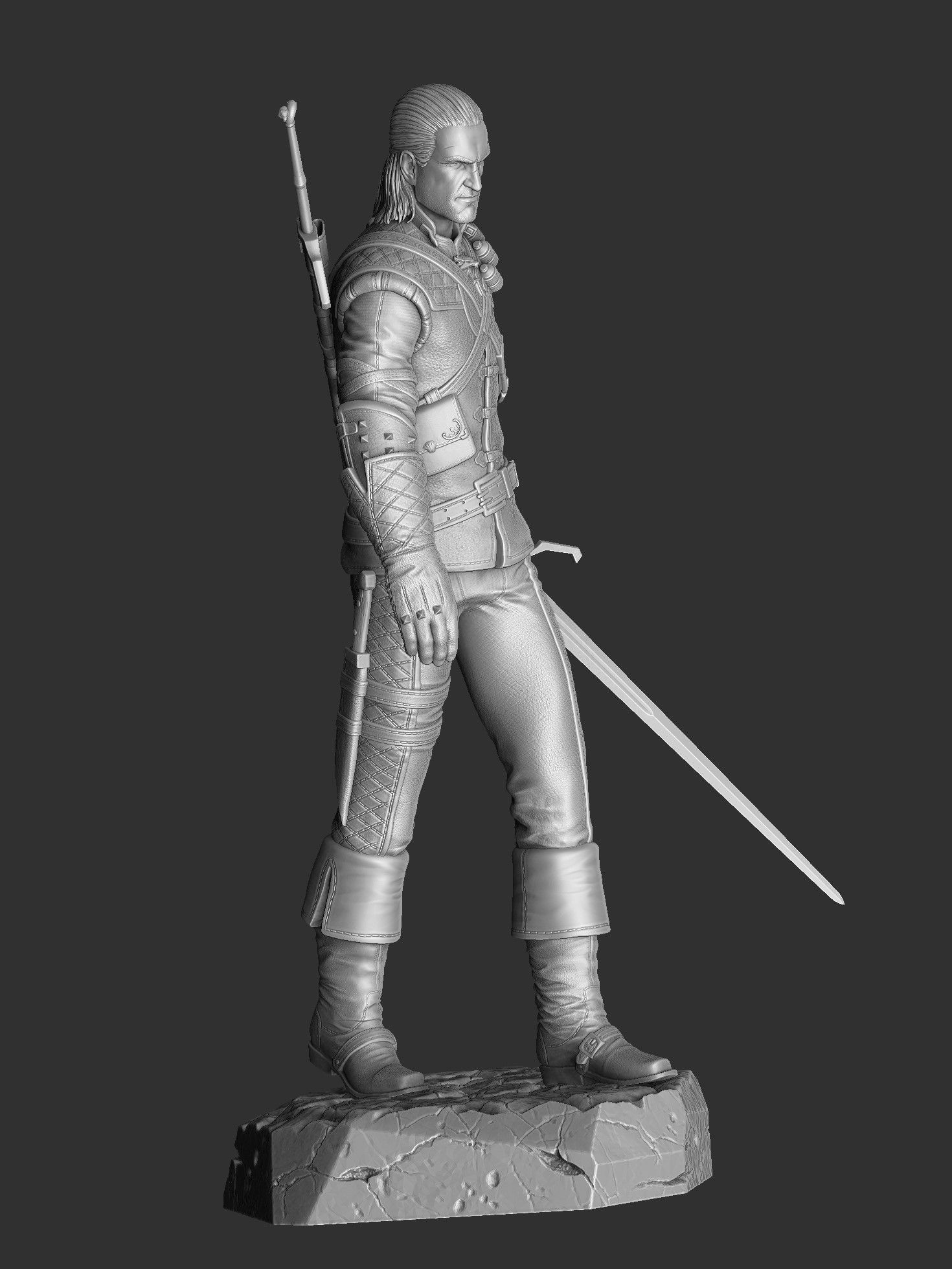The Witcher Geralt 3 of Rivia for 3D printing STL 3D print model_23