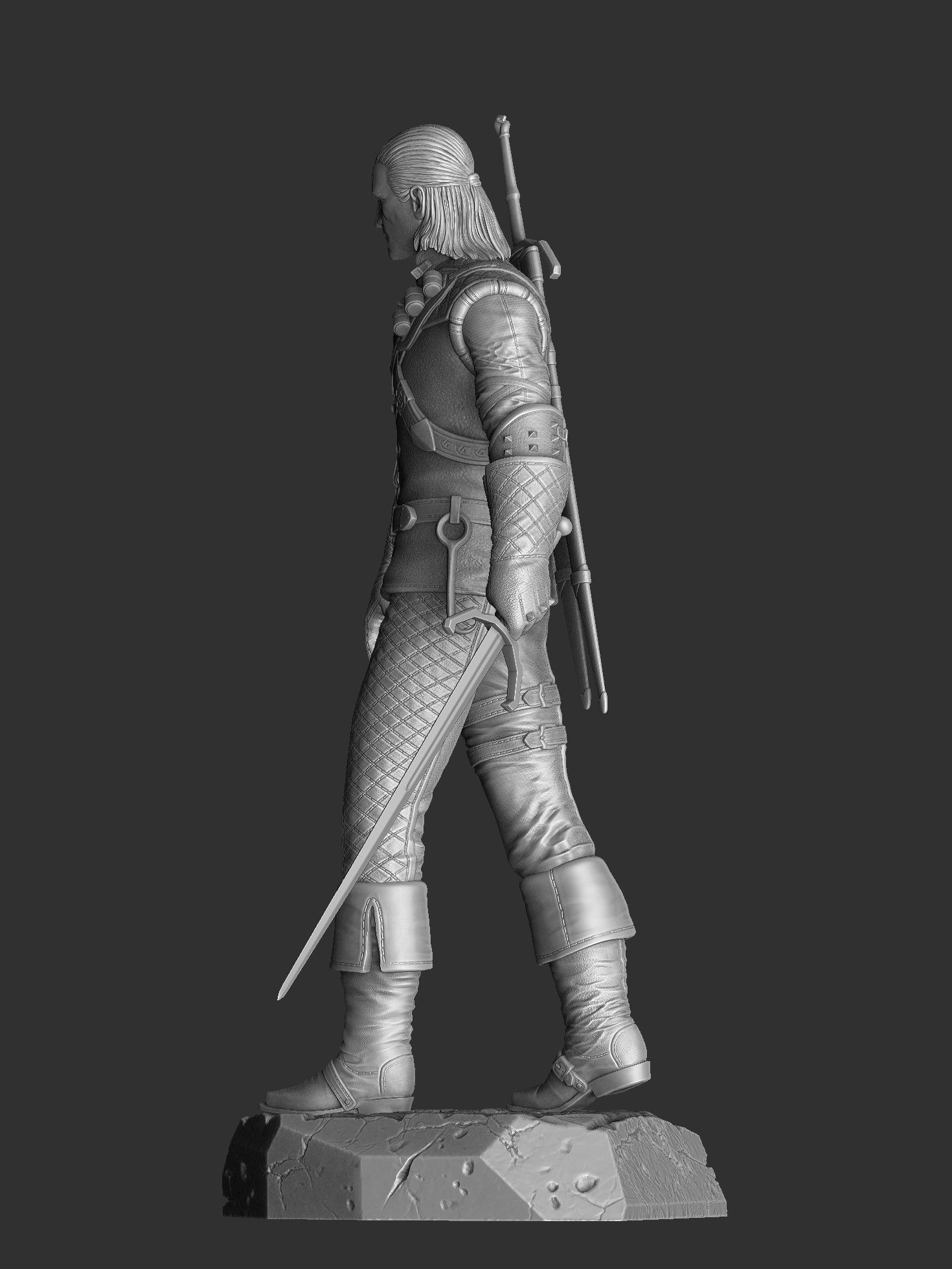 The Witcher Geralt 3 of Rivia for 3D printing STL 3D print model_18