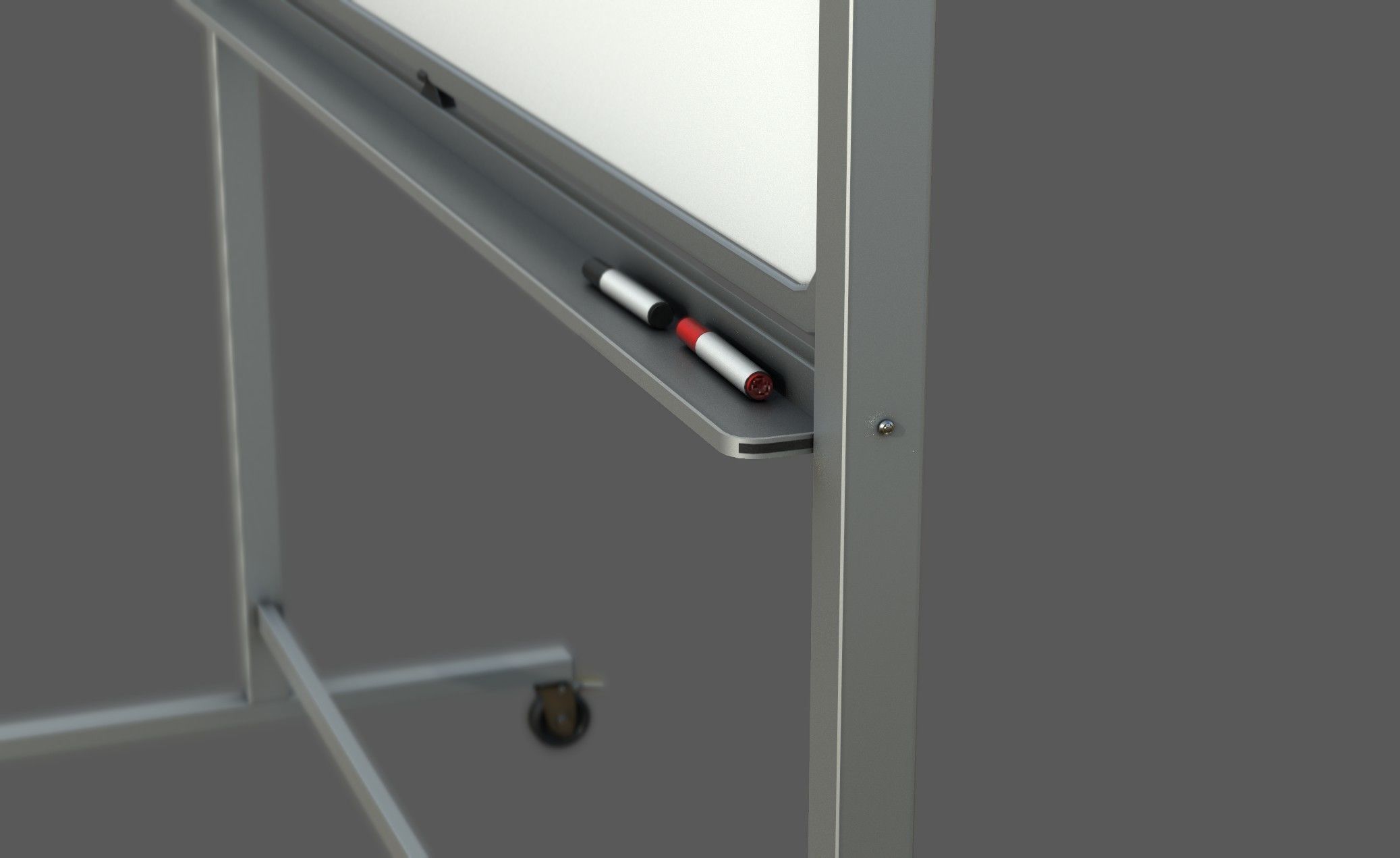 Mobile Whiteboard Low-poly 3D model_2